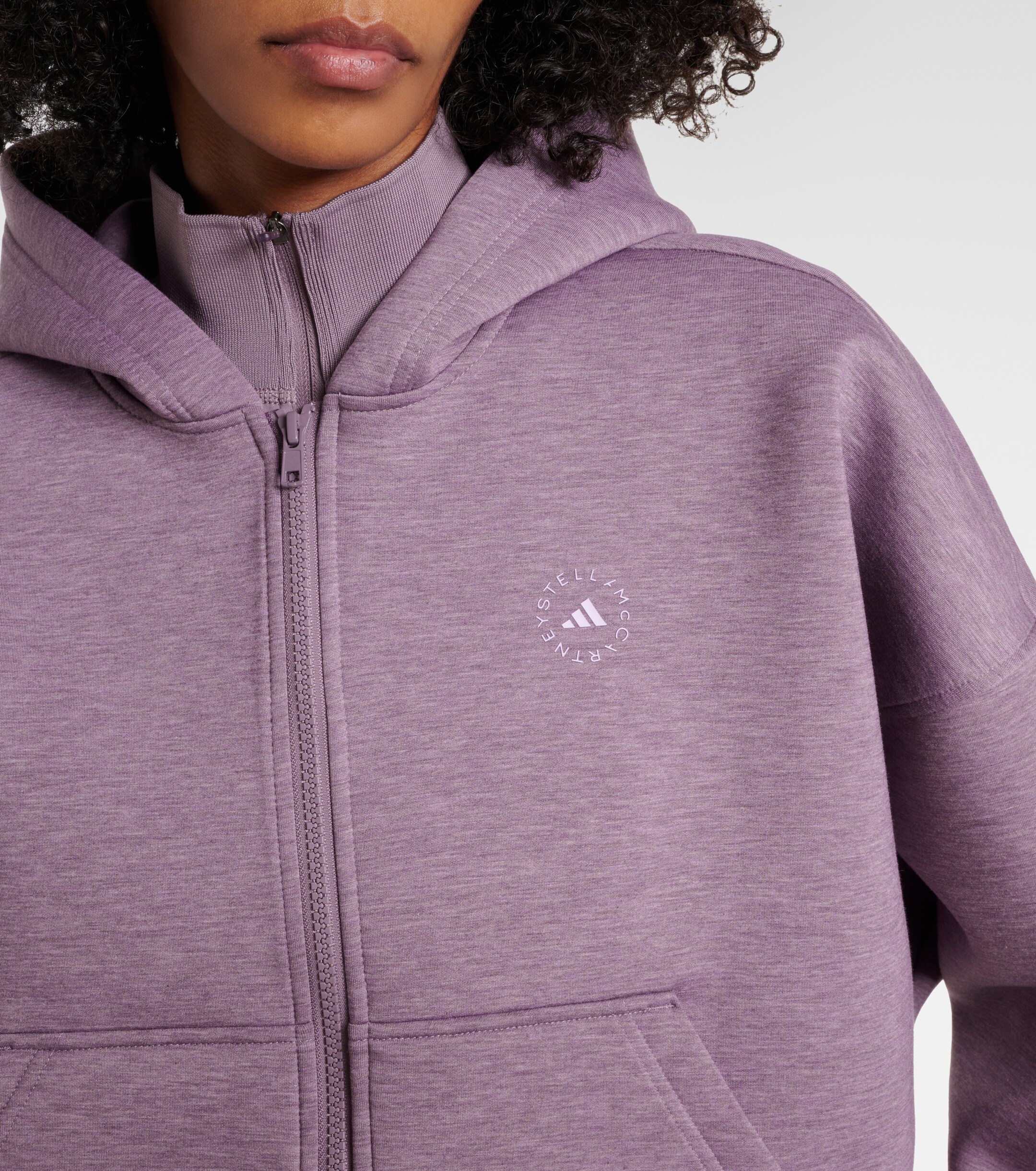 adidas by Stella McCartney Adidas by Stella McCartney Logo zip-up hoodie
