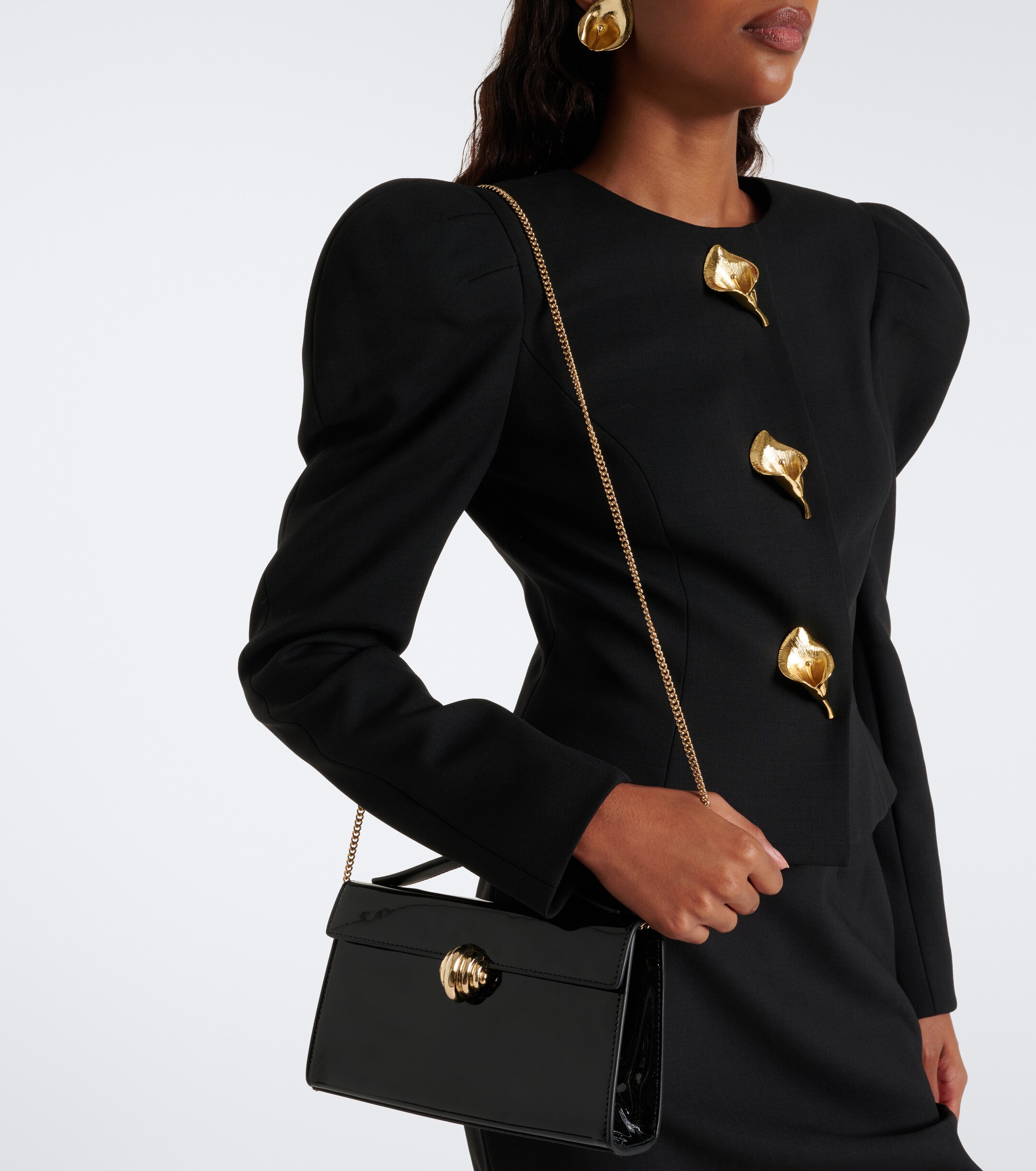 AQUAZZURA Aquazzura Alex patent leather top-handle bag