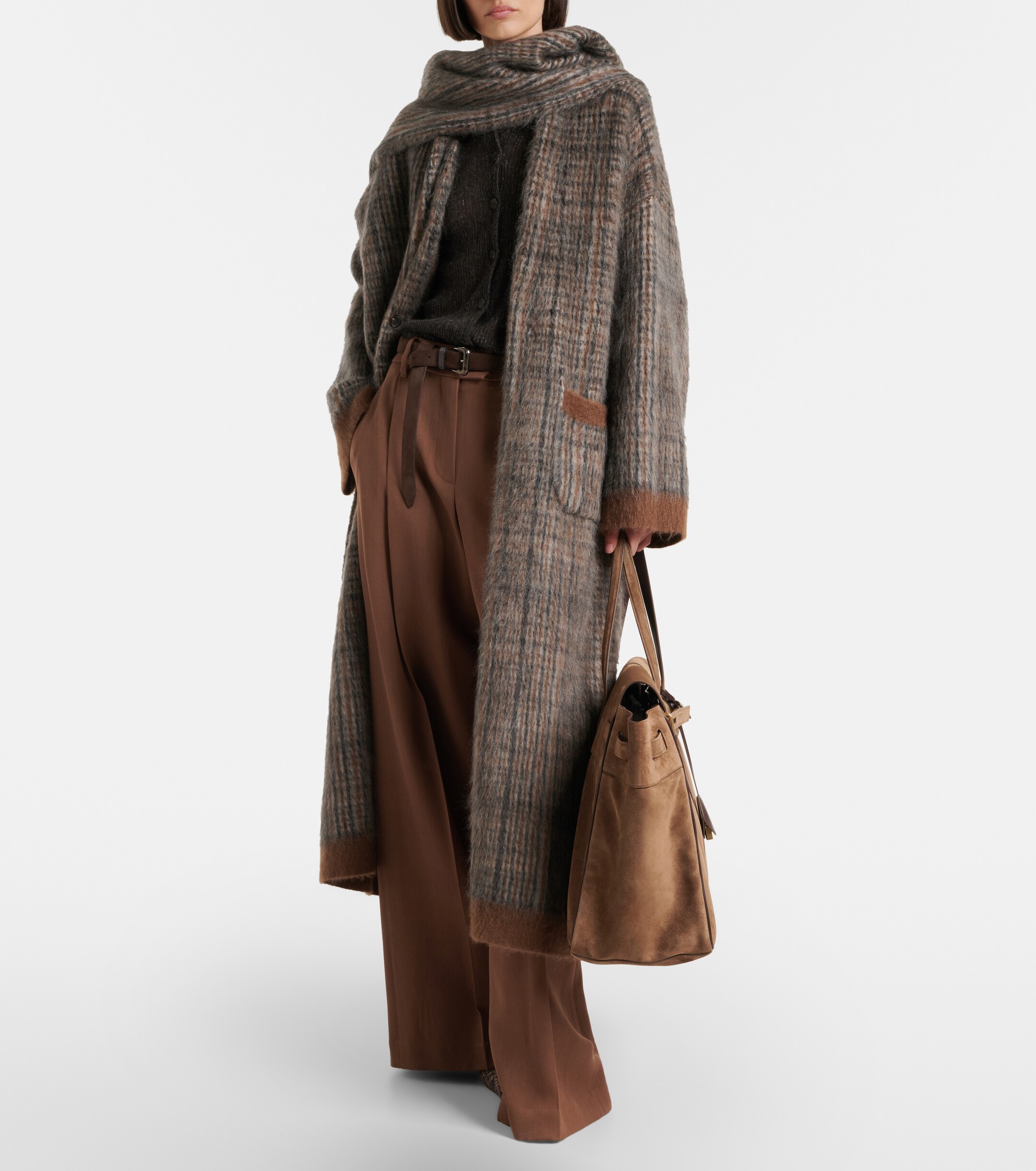 Brunello Cucinelli Large suede tote bag