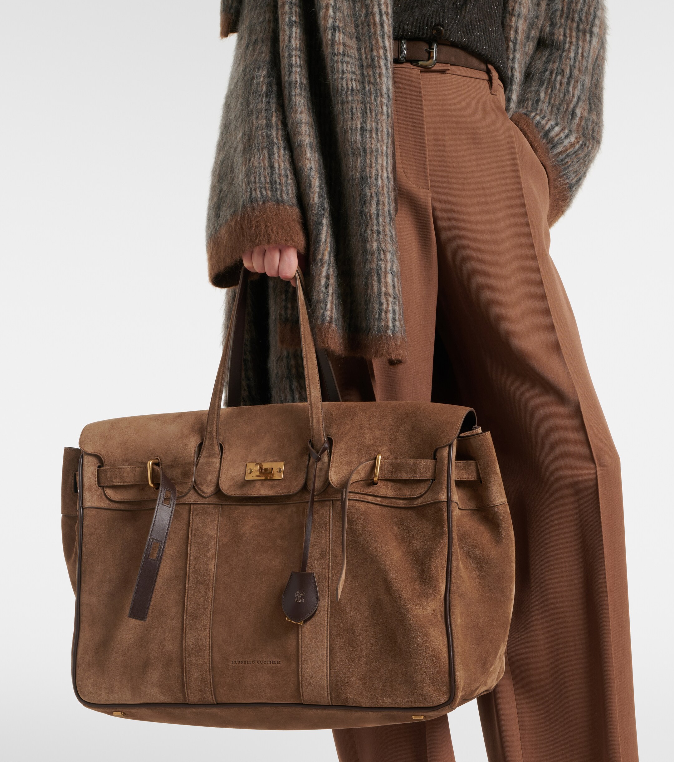 Brunello Cucinelli Large suede tote bag