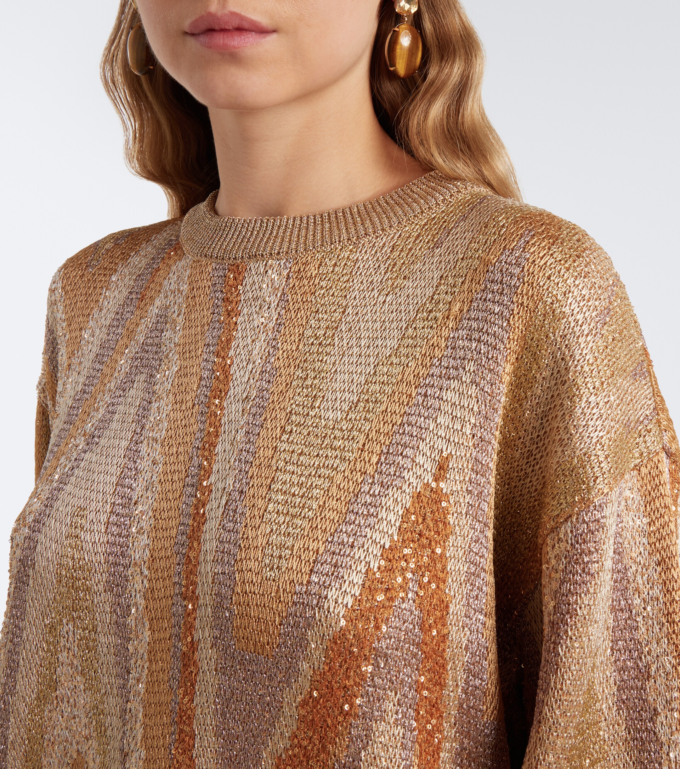 Missoni Missoni Zigzag sequined lamé sweater