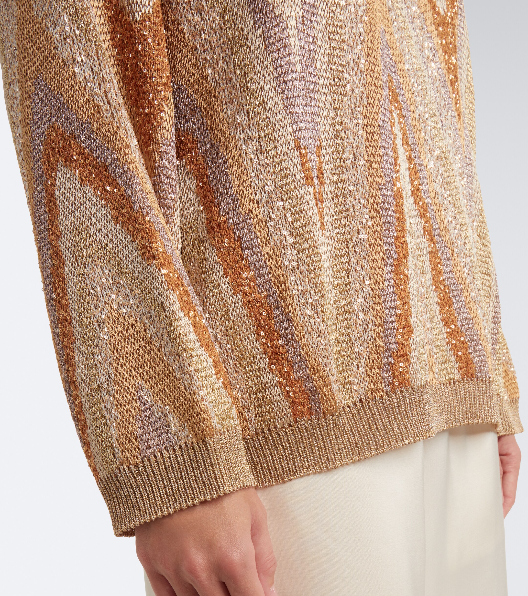Missoni Missoni Zigzag sequined lamé sweater