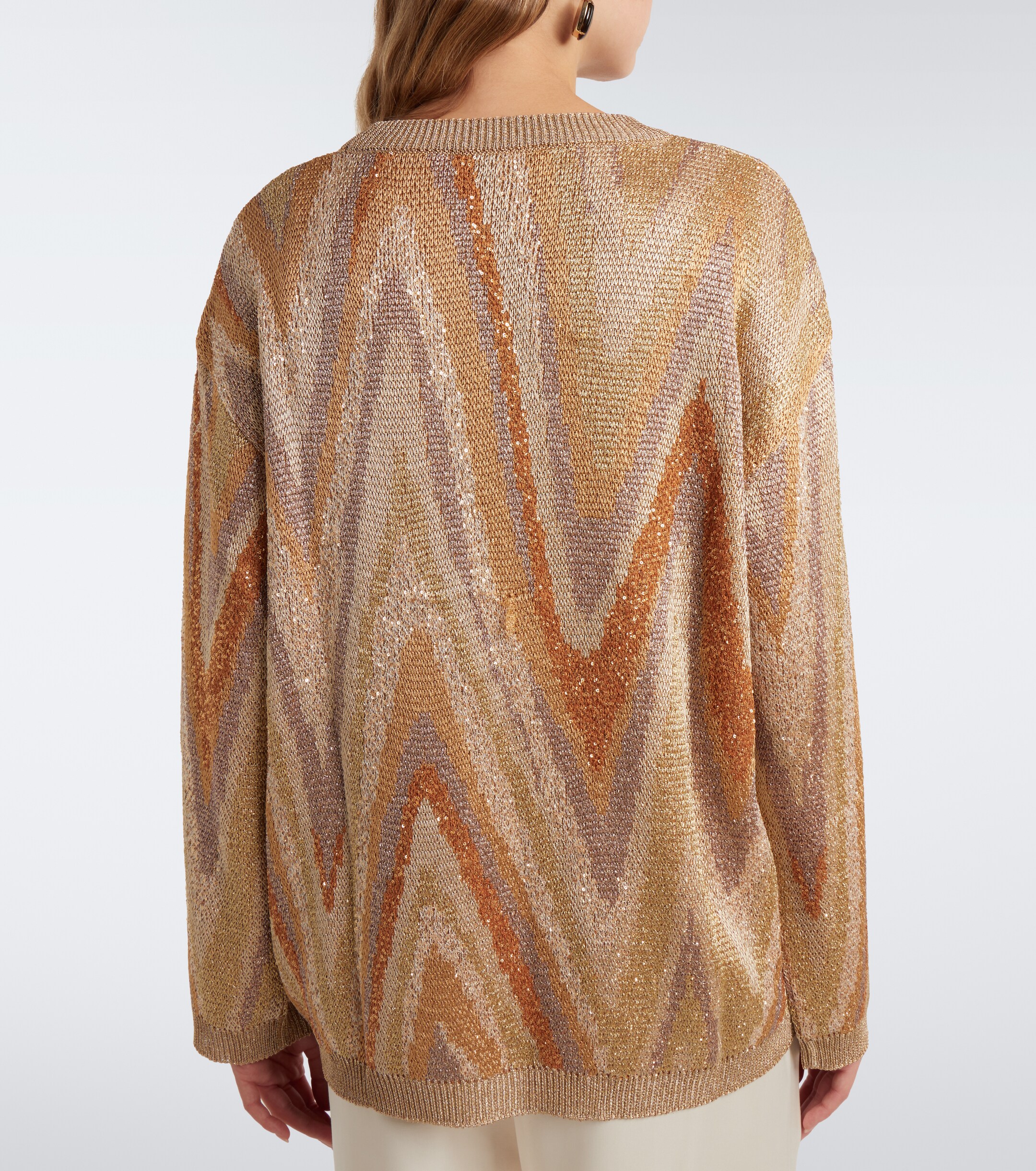 Missoni Missoni Zigzag sequined lamé sweater