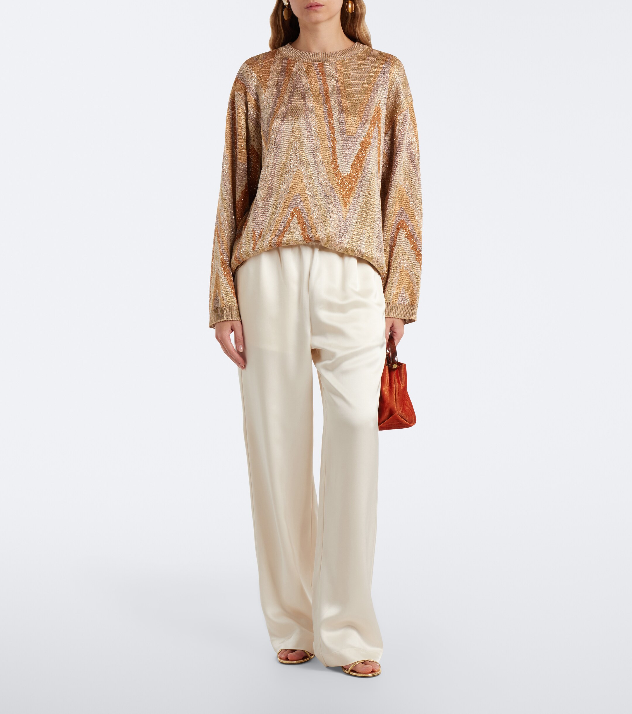 Missoni Missoni Zigzag sequined lamé sweater
