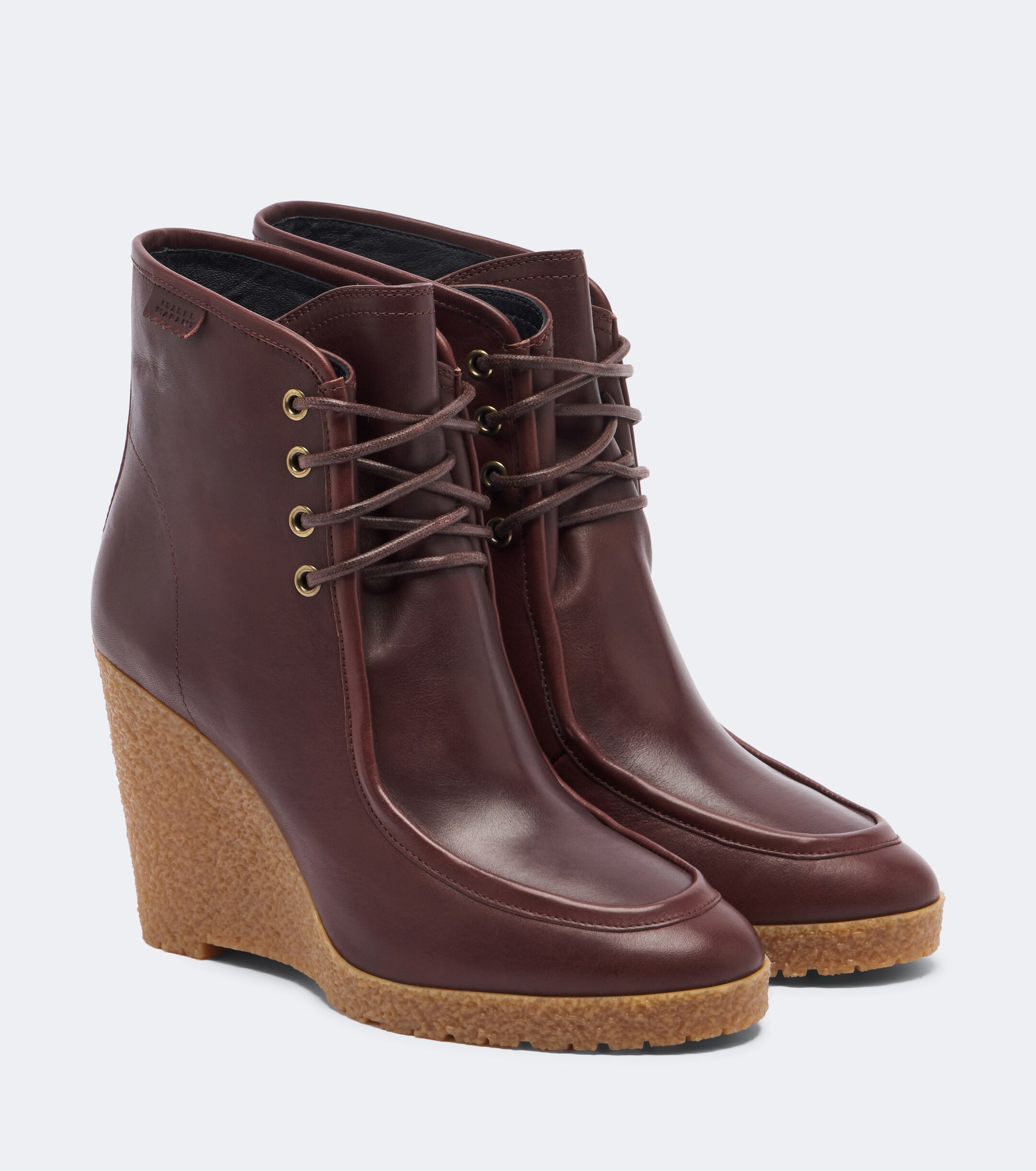 Isabel Marant Isabel Marant Cylia leather wedge ankle boots