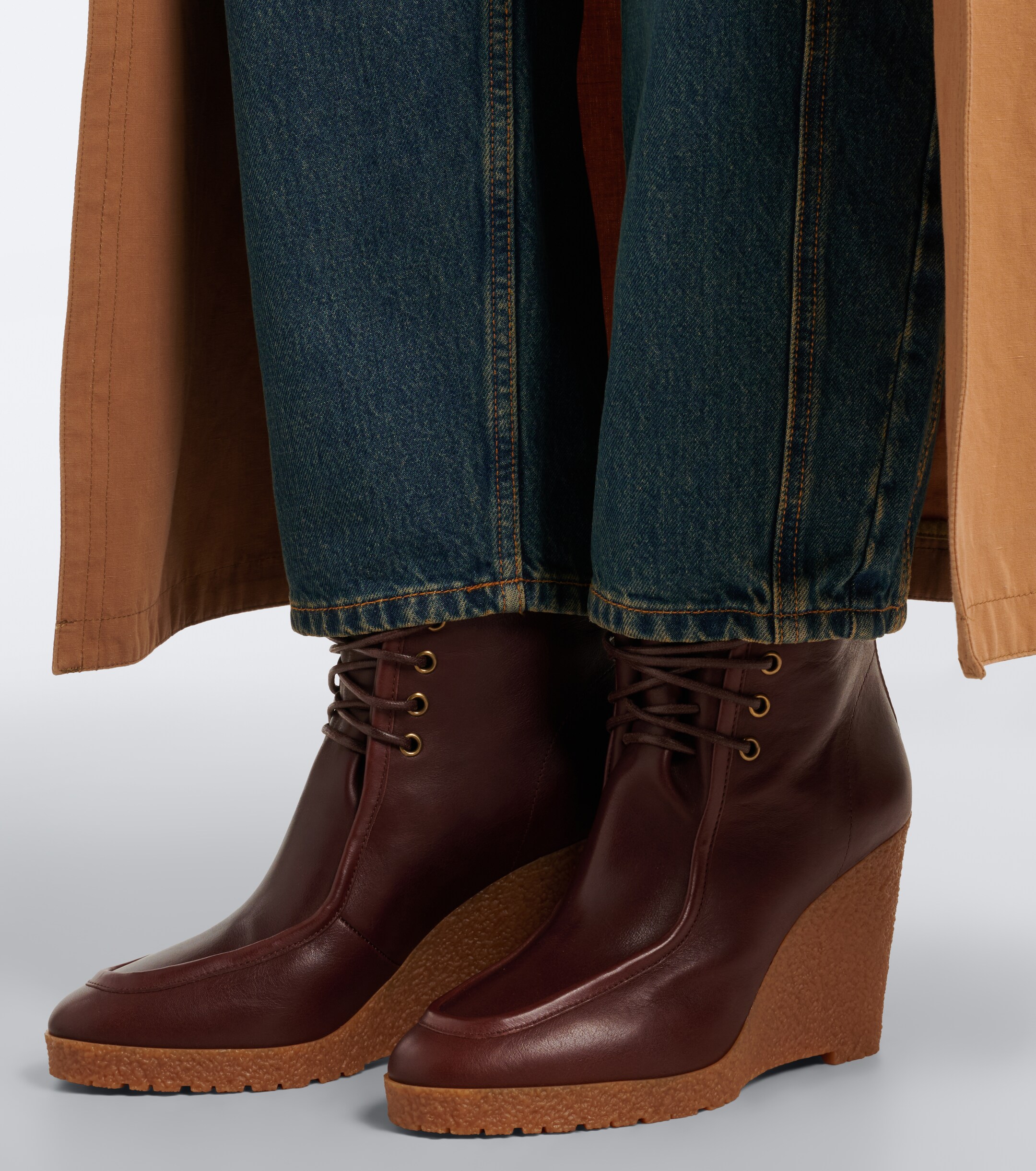 Isabel Marant Isabel Marant Cylia leather wedge ankle boots