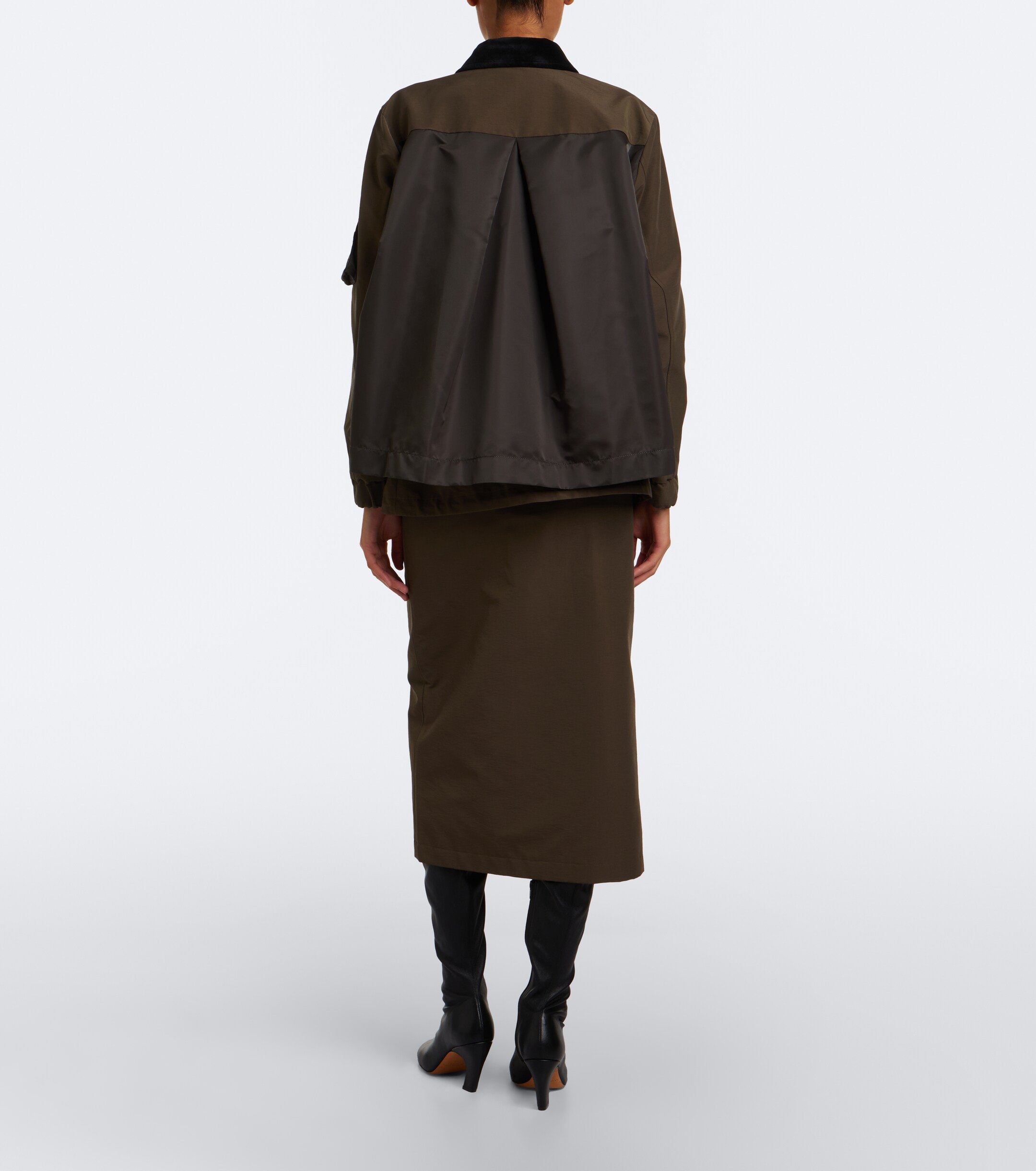 Sacai Sacai Cotton-blend cargo skirt
