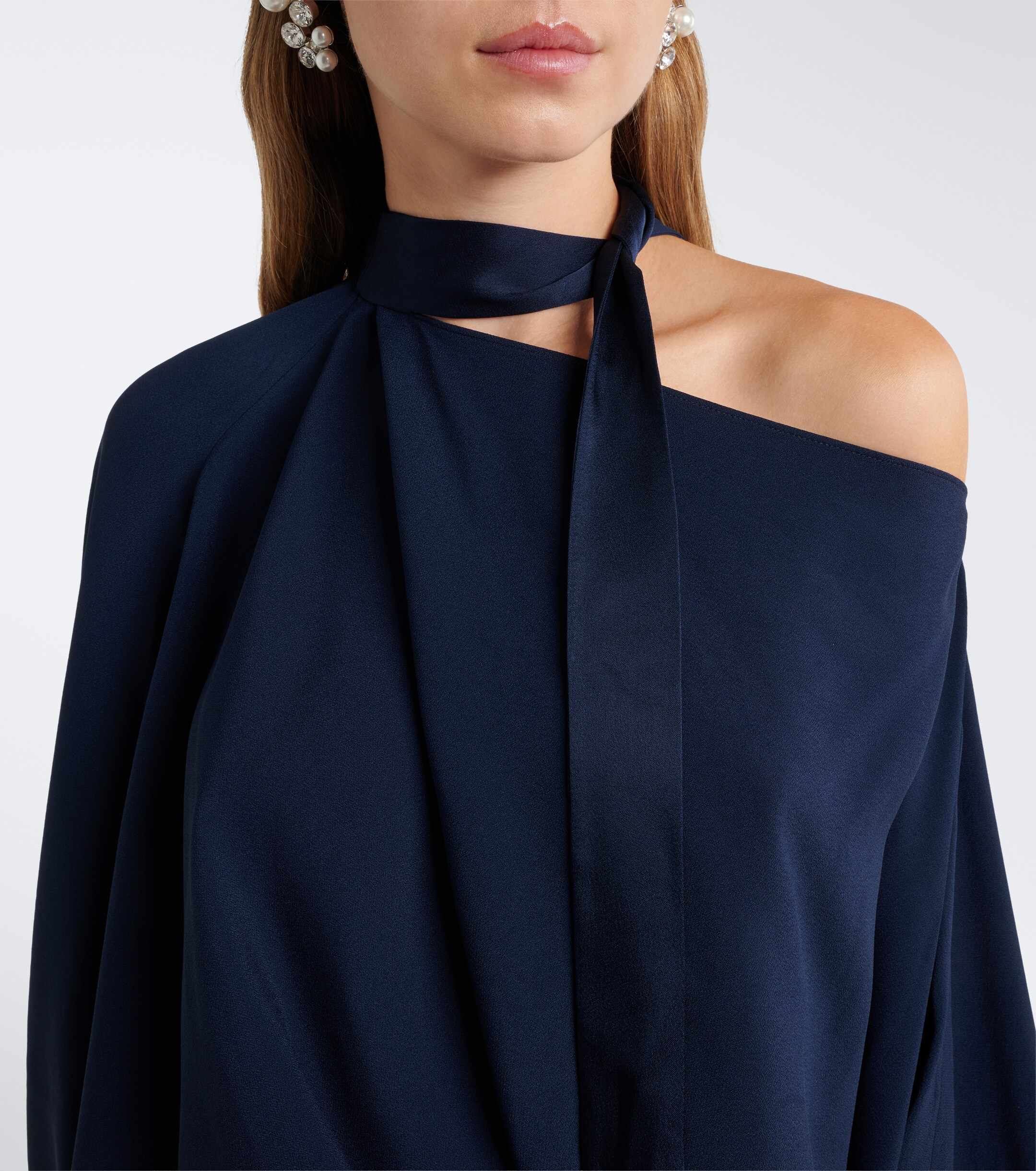 Taller Marmo Taller Marmo Brooks scarf-detail crêpe cady gown