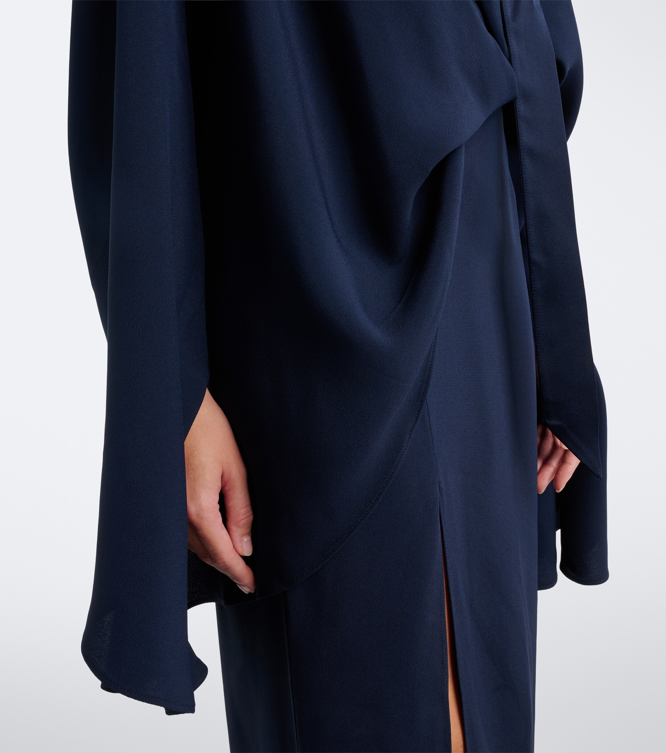 Taller Marmo Taller Marmo Brooks scarf-detail crêpe cady gown