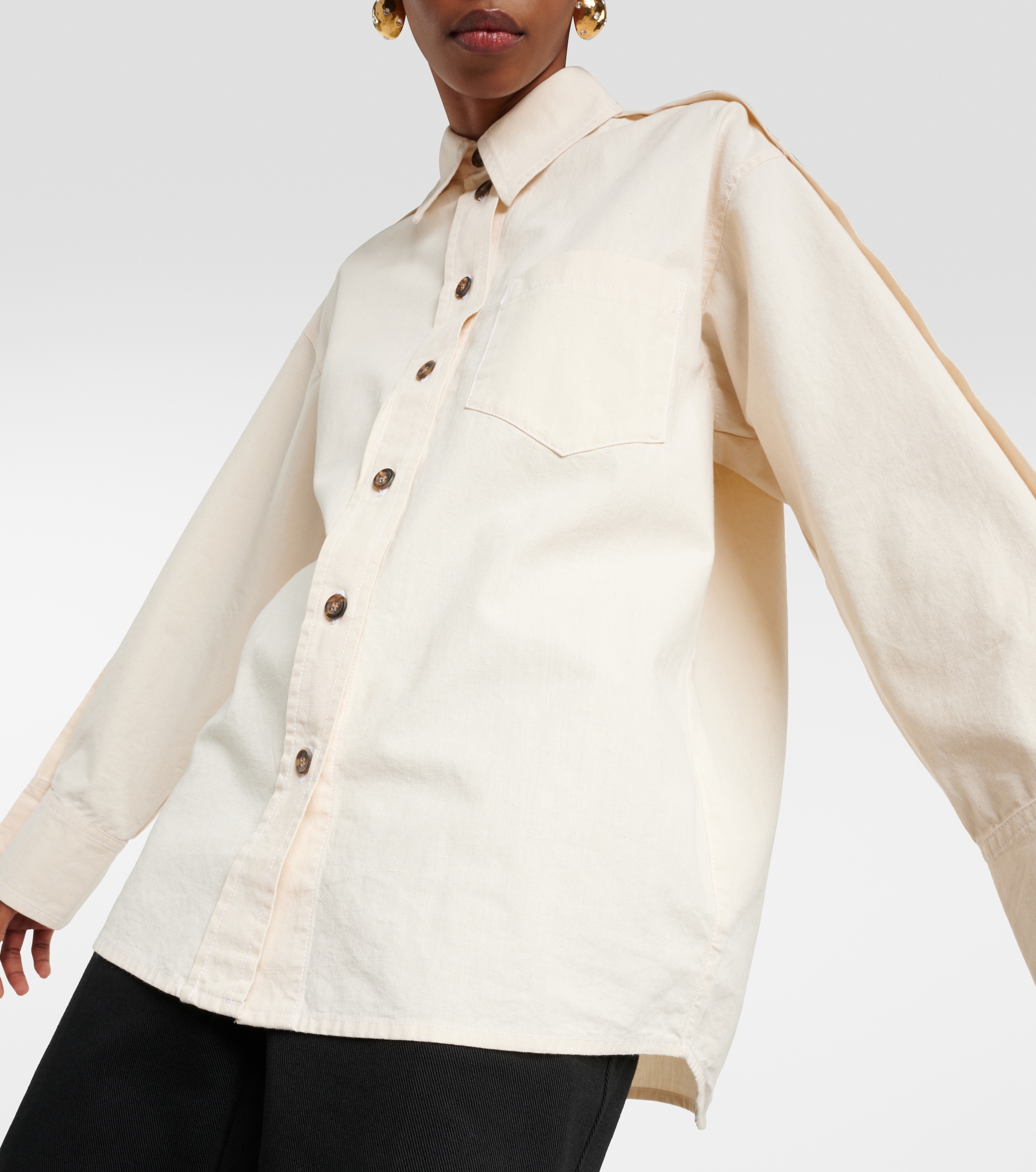 Victoria Beckham Oversized cotton shirt