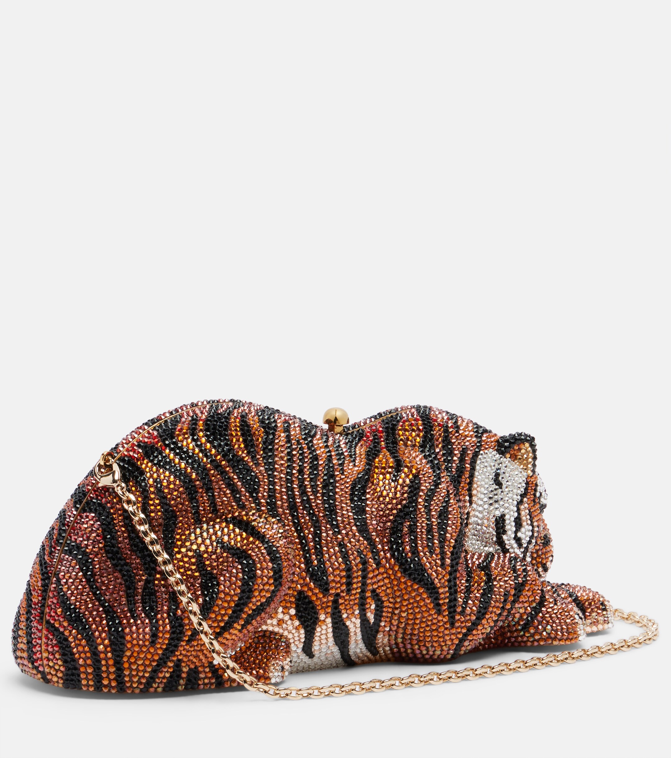 Judith Leiber Couture Wildcat Small crystal-embellished clutch thumbnail
