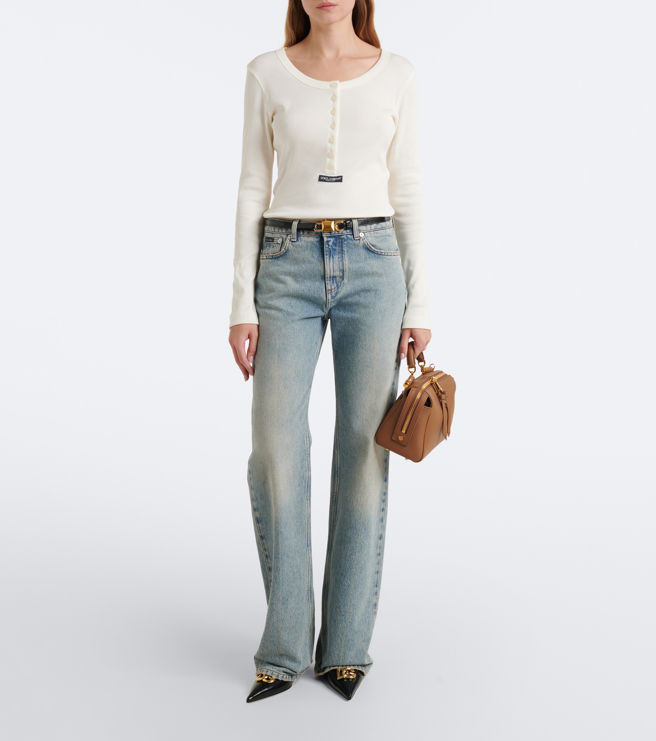 Dolce&Gabbana Vittoria Small leather top-handle bag