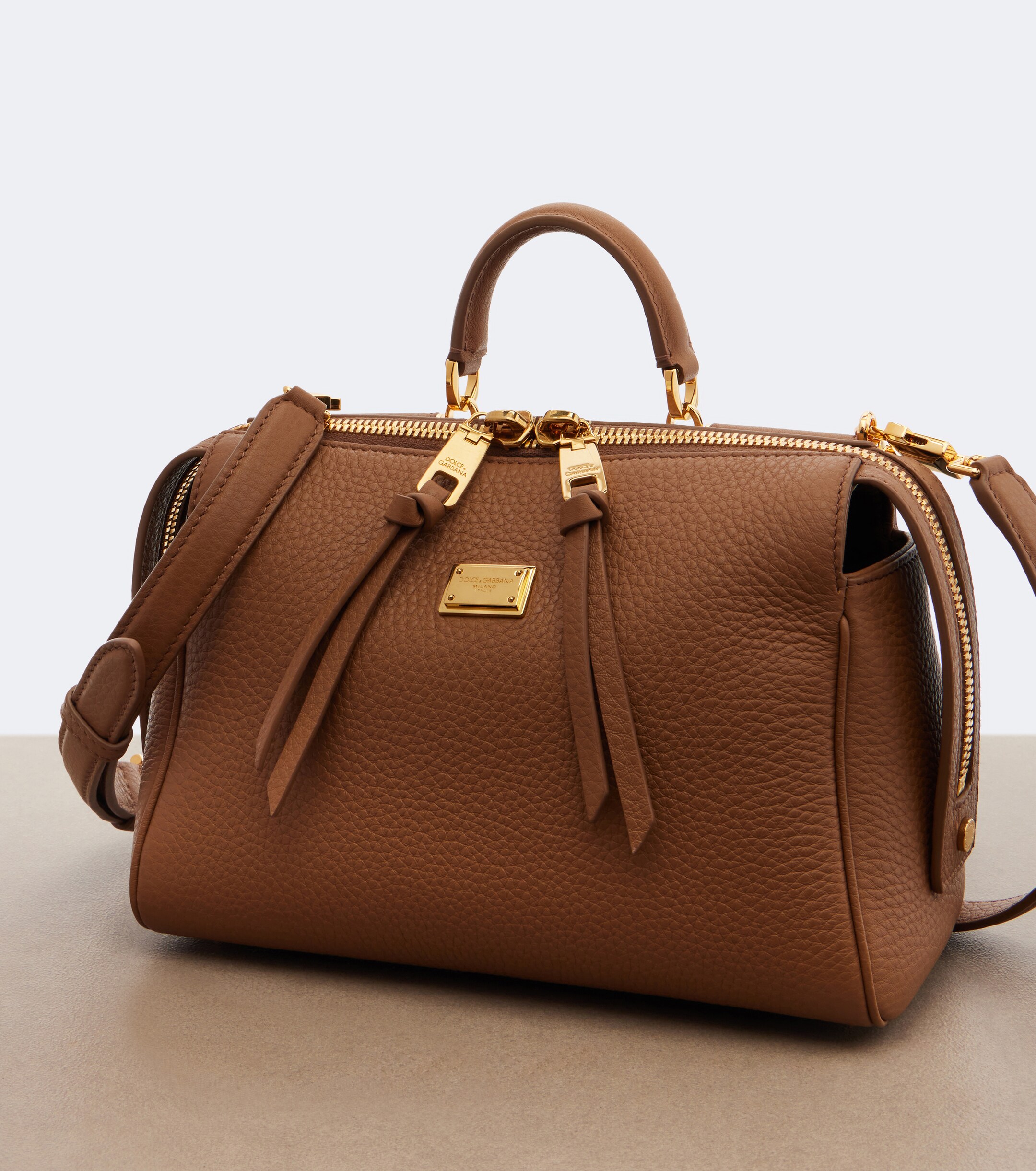 Dolce&Gabbana Vittoria Small leather top-handle bag