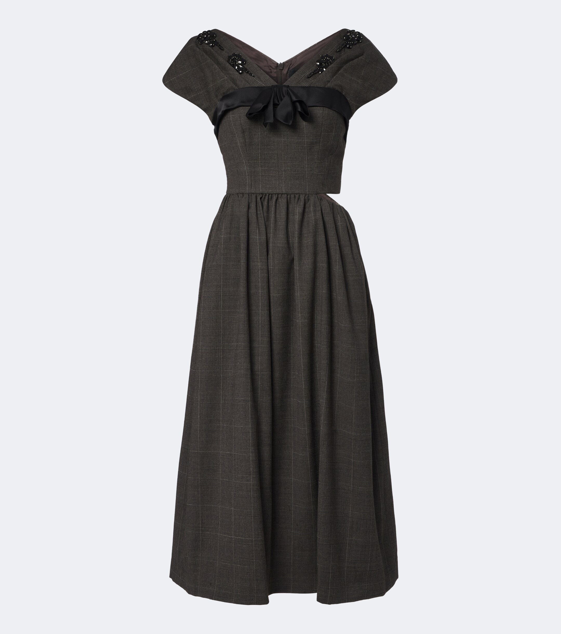 Simone Rocha Simone Rocha Prince of Wales check wool midi dress