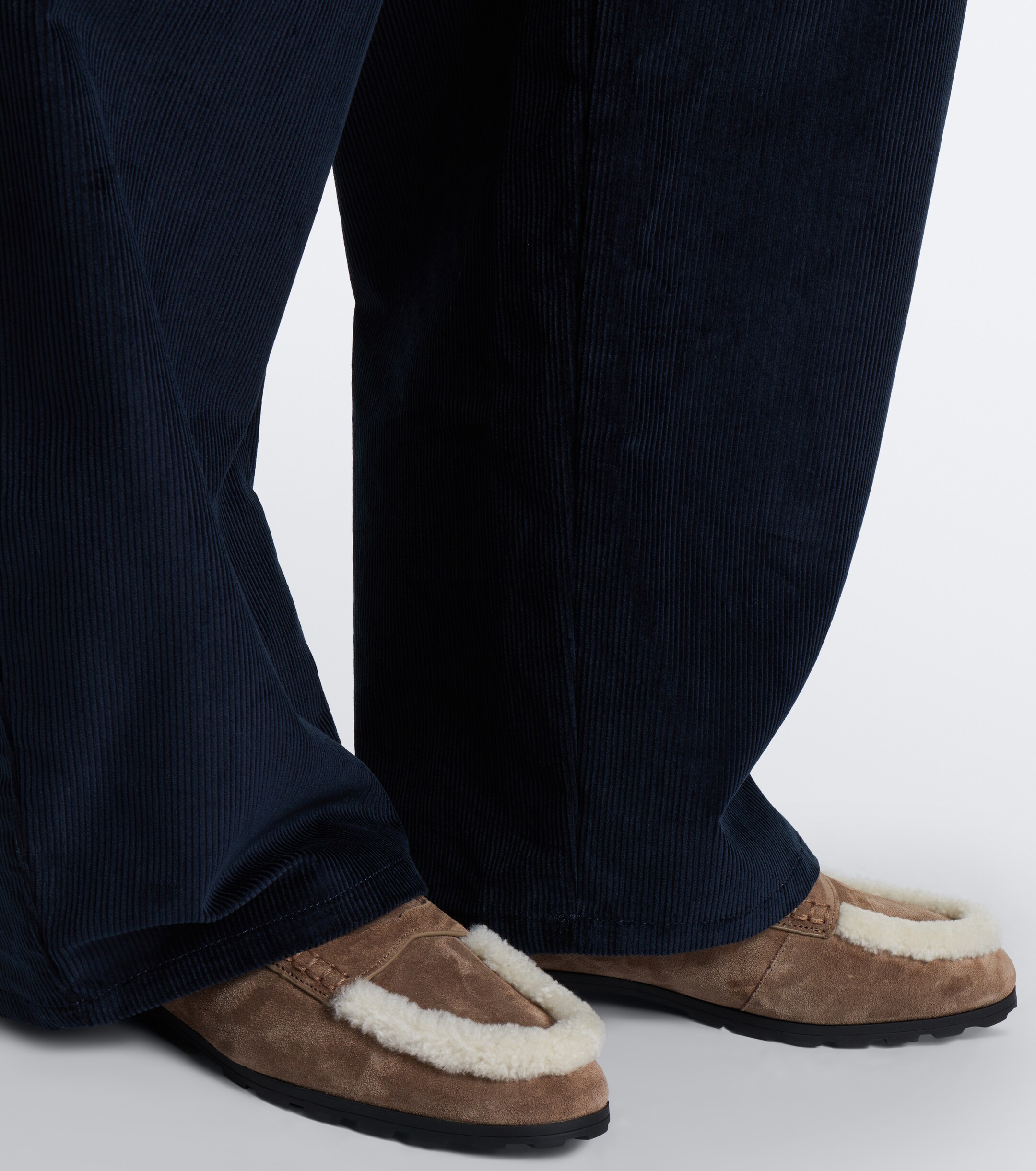 Veronica Beard Veronica Beard Shearling-lined suede penny loafers