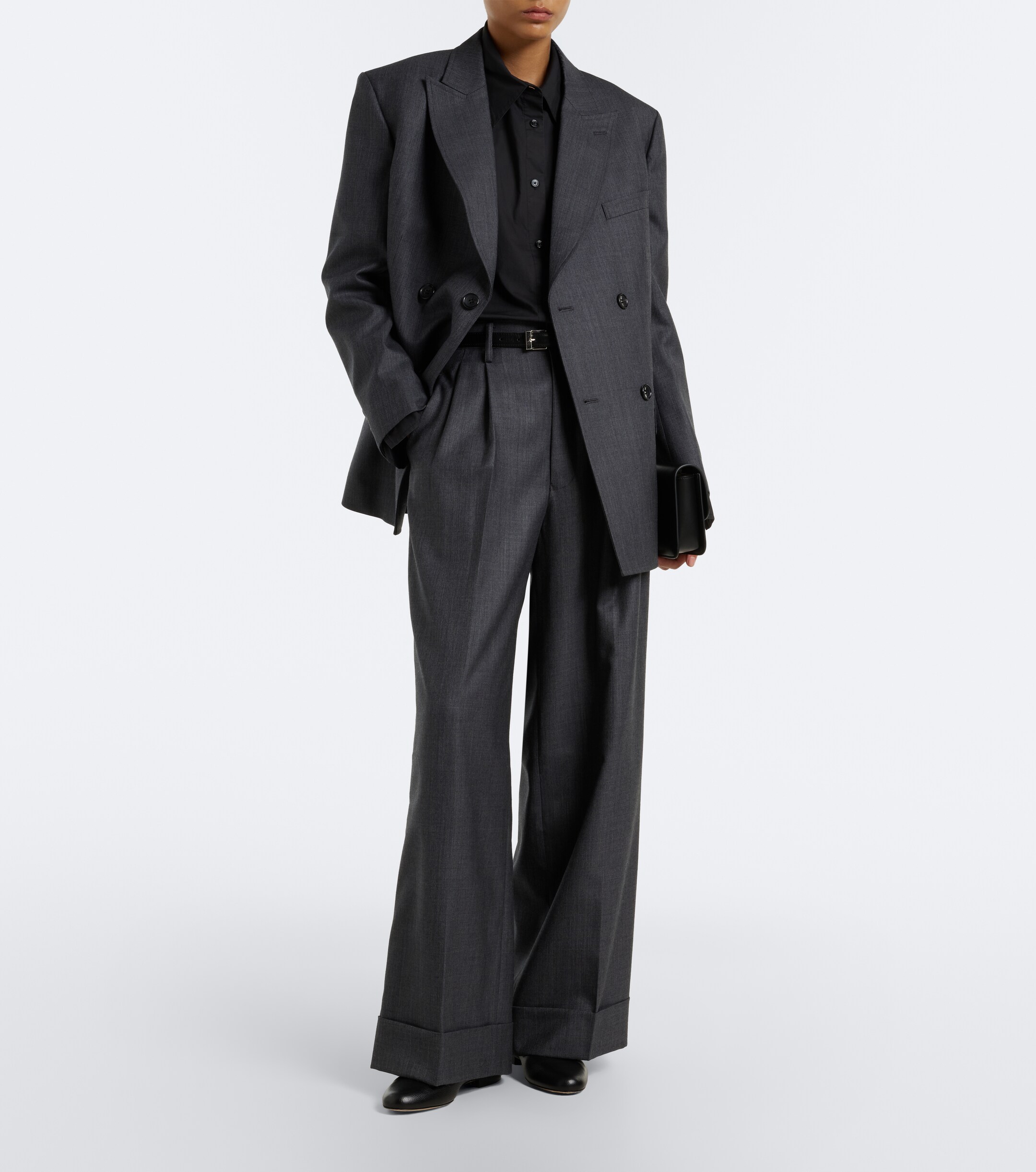 Junya Watanabe Junya Watanabe Pleated wool wide-leg pants