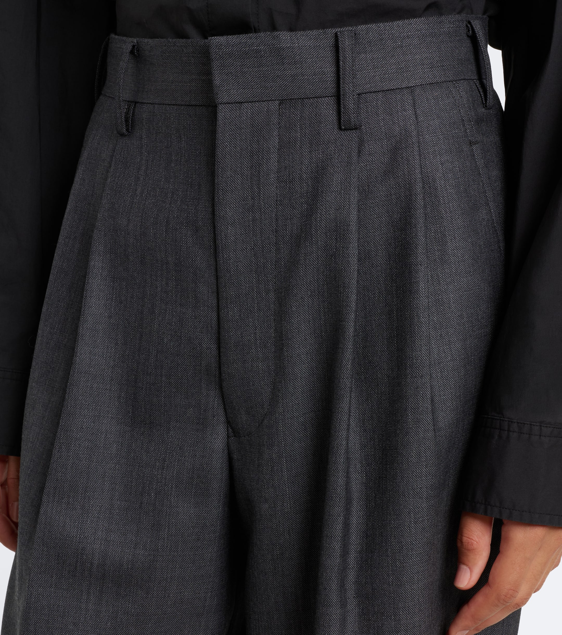 Junya Watanabe Junya Watanabe Pleated wool wide-leg pants