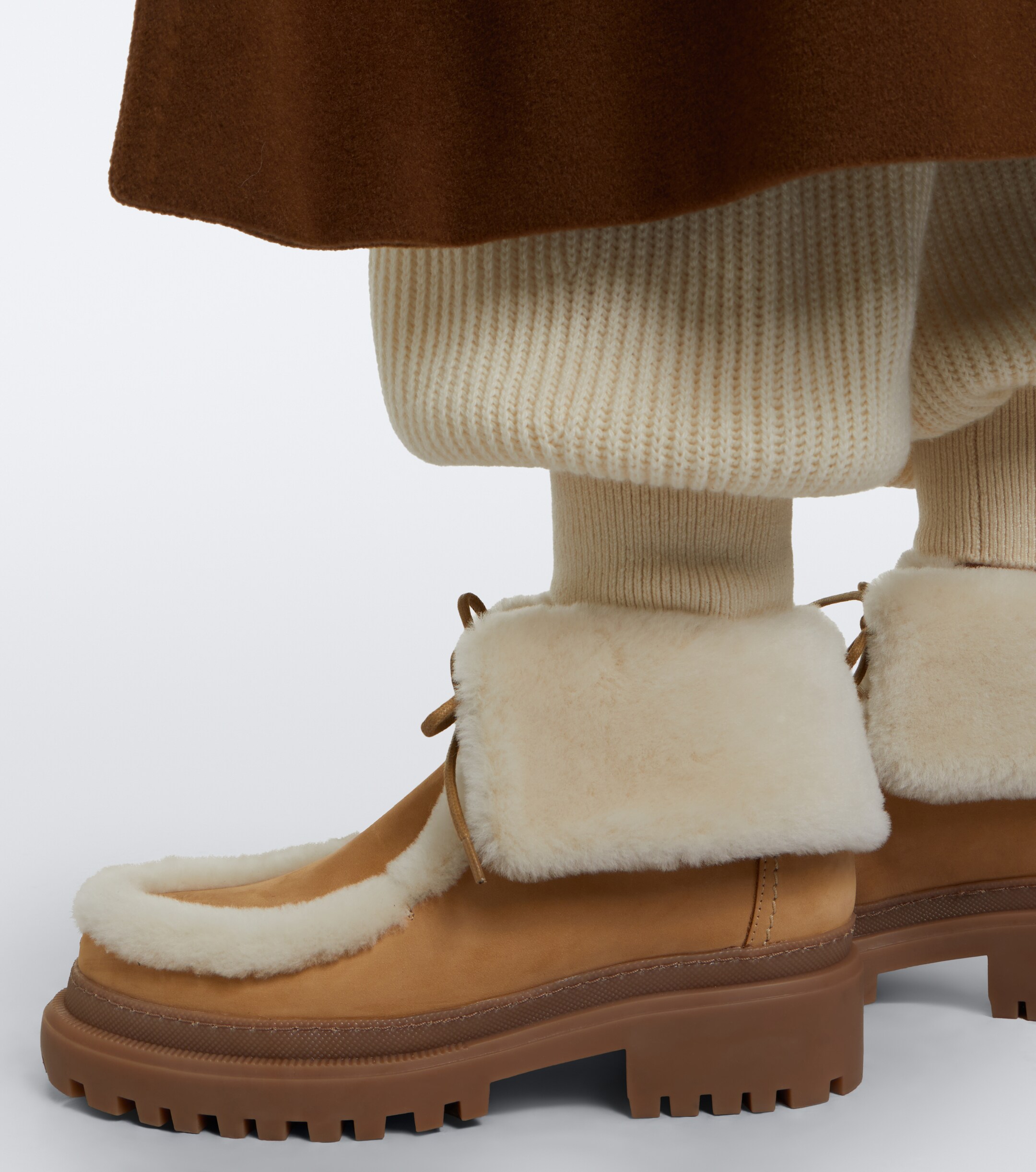 Yves Salomon Yves Salomon Shearling-lined suede ankle boots