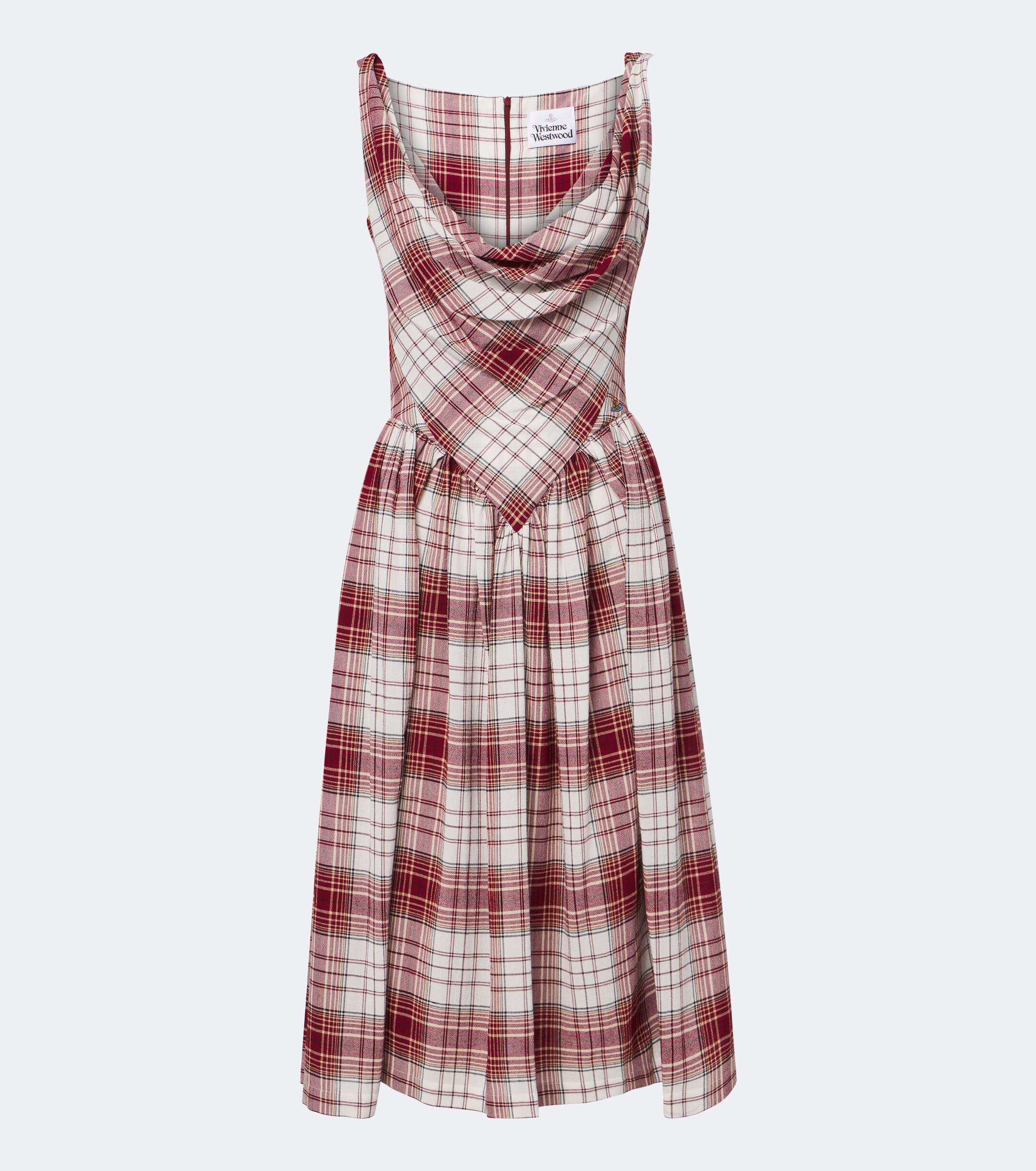 Vivienne Westwood Vivienne Westwood Sunday draped tartan crêpe midi dress