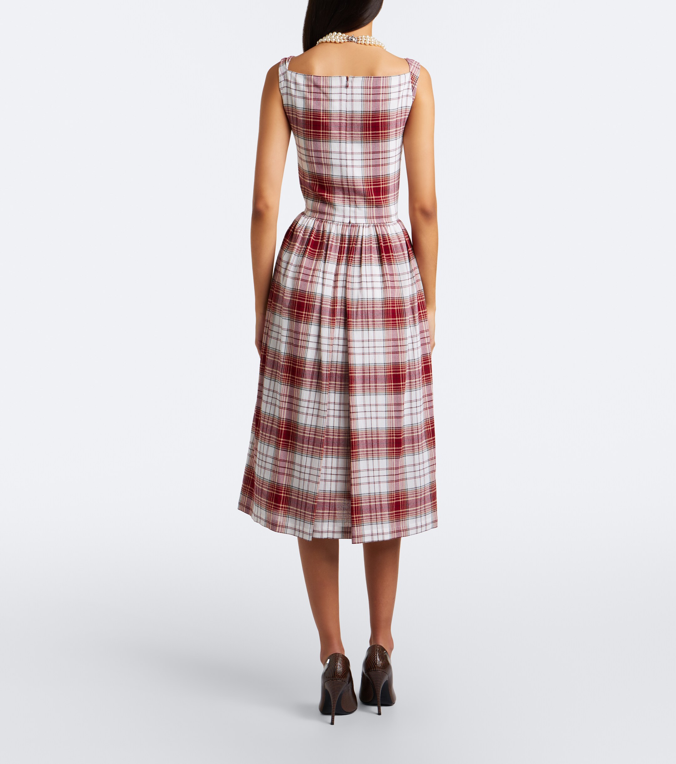 Vivienne Westwood Vivienne Westwood Sunday draped tartan crêpe midi dress