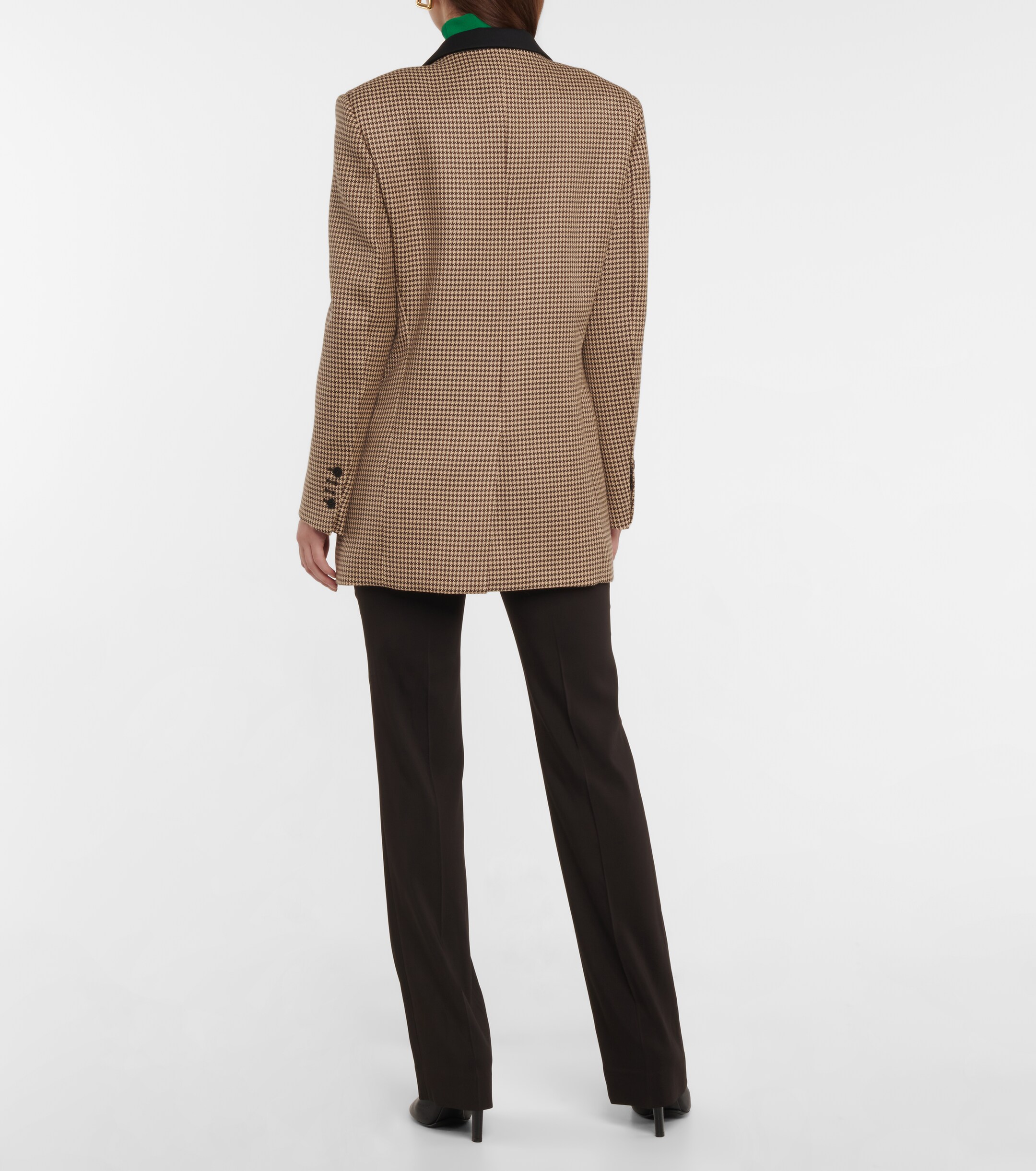 Stella McCartney Marthy houndstooth wool blazer thumbnail