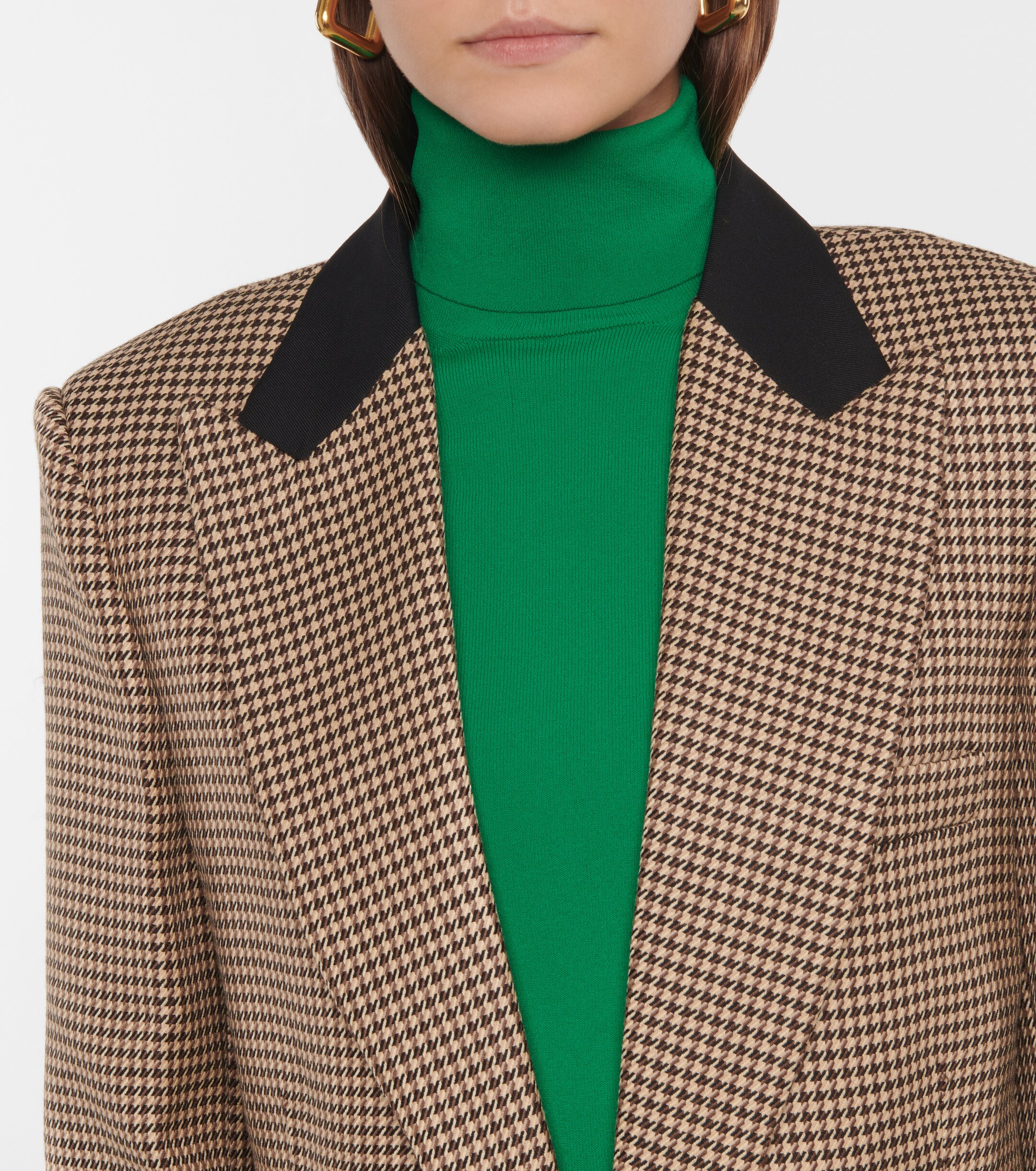 Stella McCartney Marthy houndstooth wool blazer thumbnail