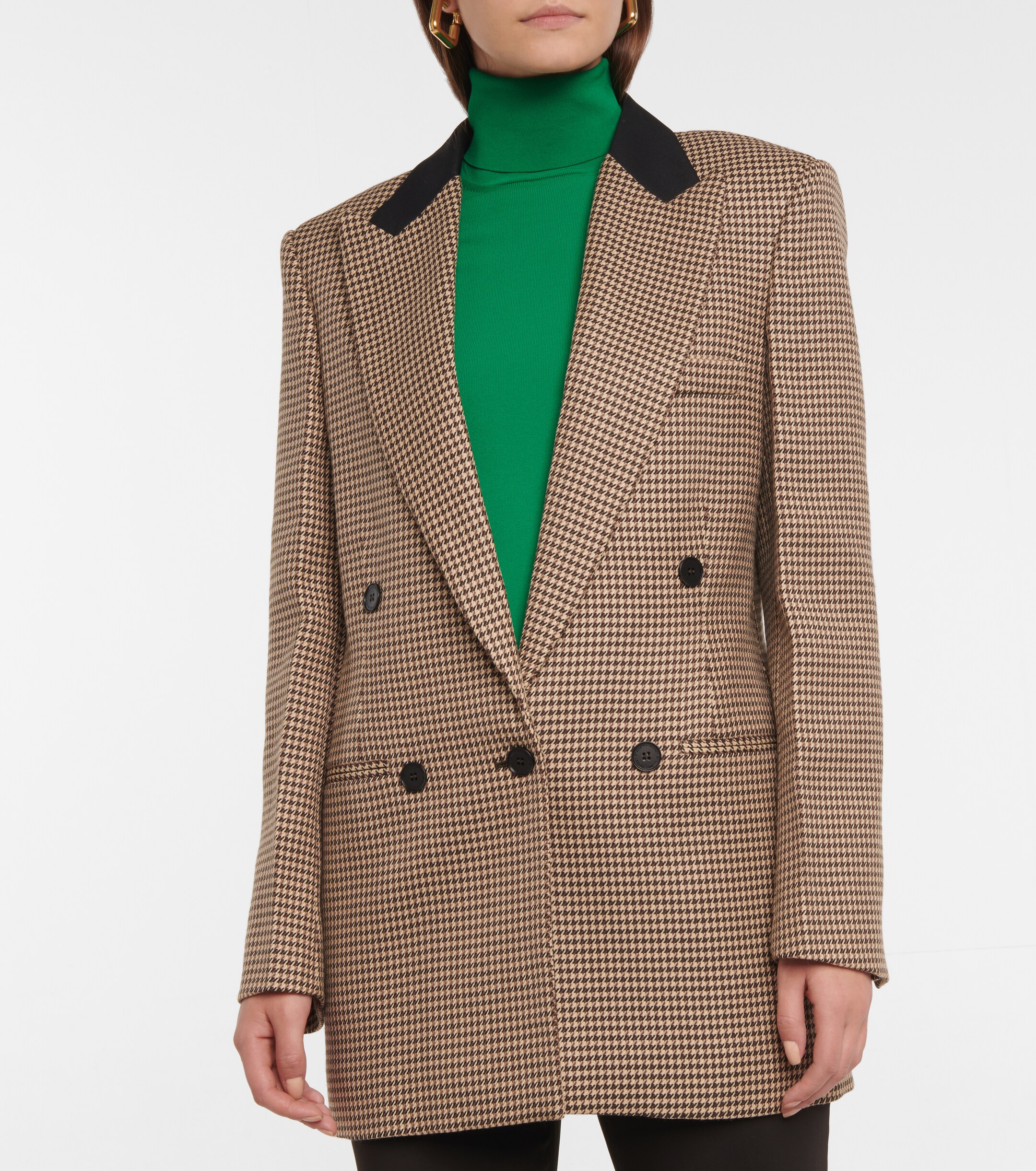 Stella McCartney Marthy houndstooth wool blazer thumbnail