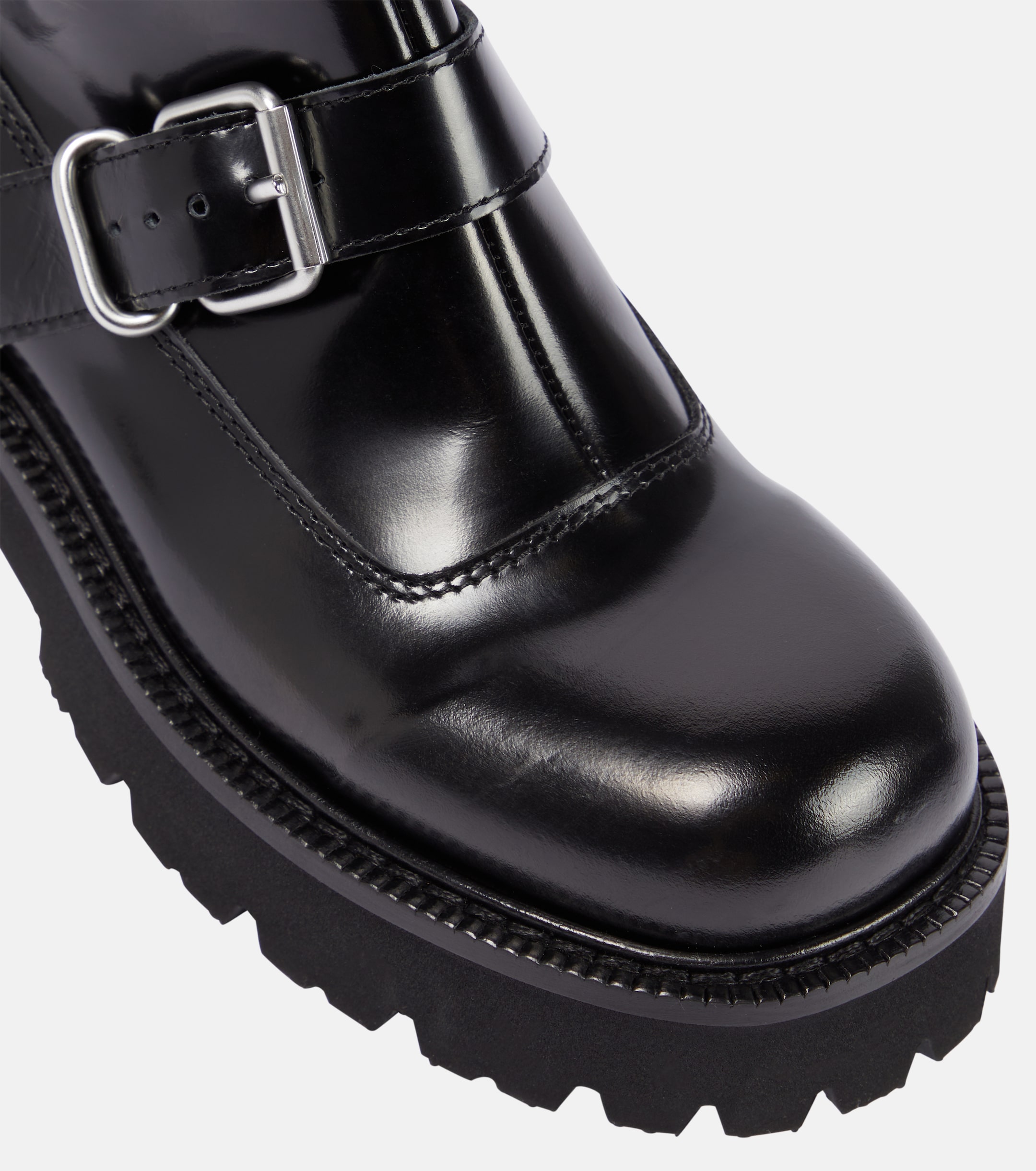 MM6 Maison Margiela Buckled leather ankle boots