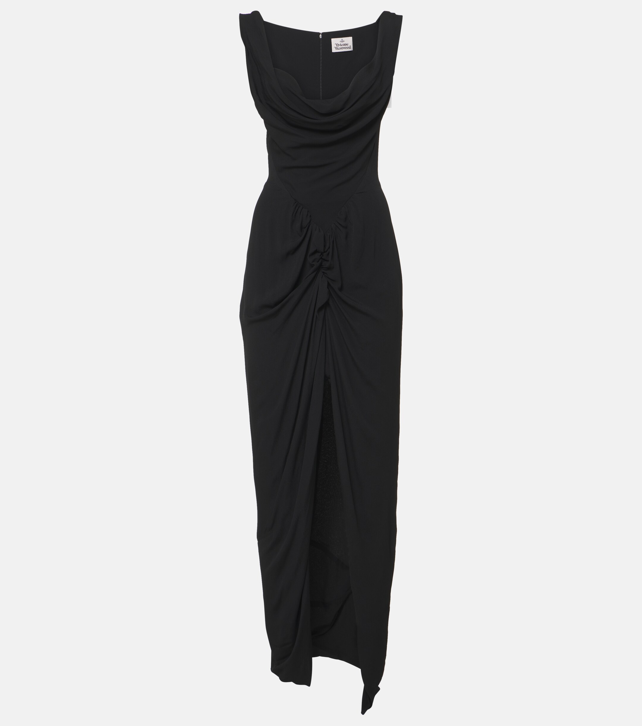 Vivienne Westwood - Panther gathered asymmetric maxi dress | Plush