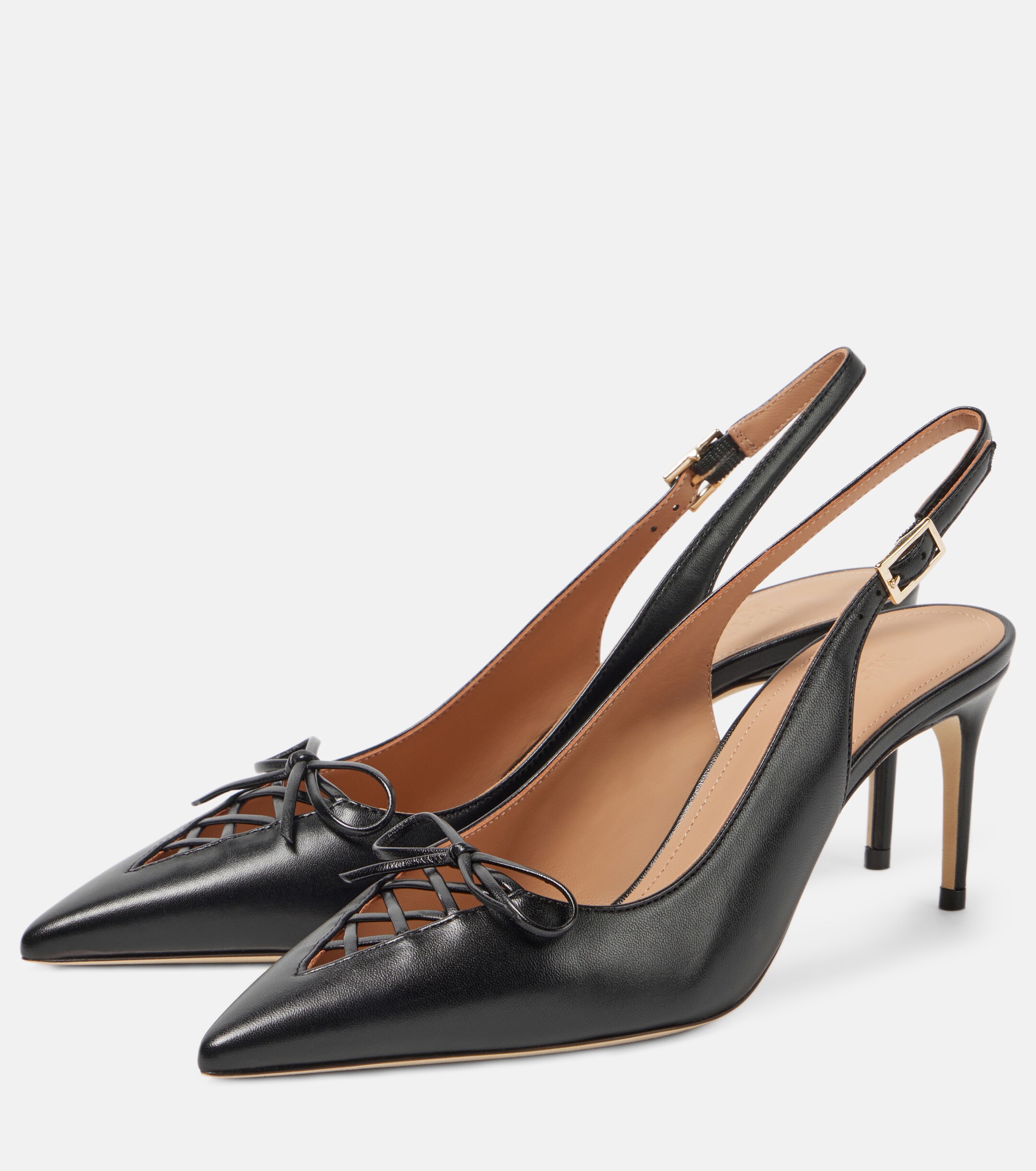 Malone Souliers Trudie leather slingback pumps