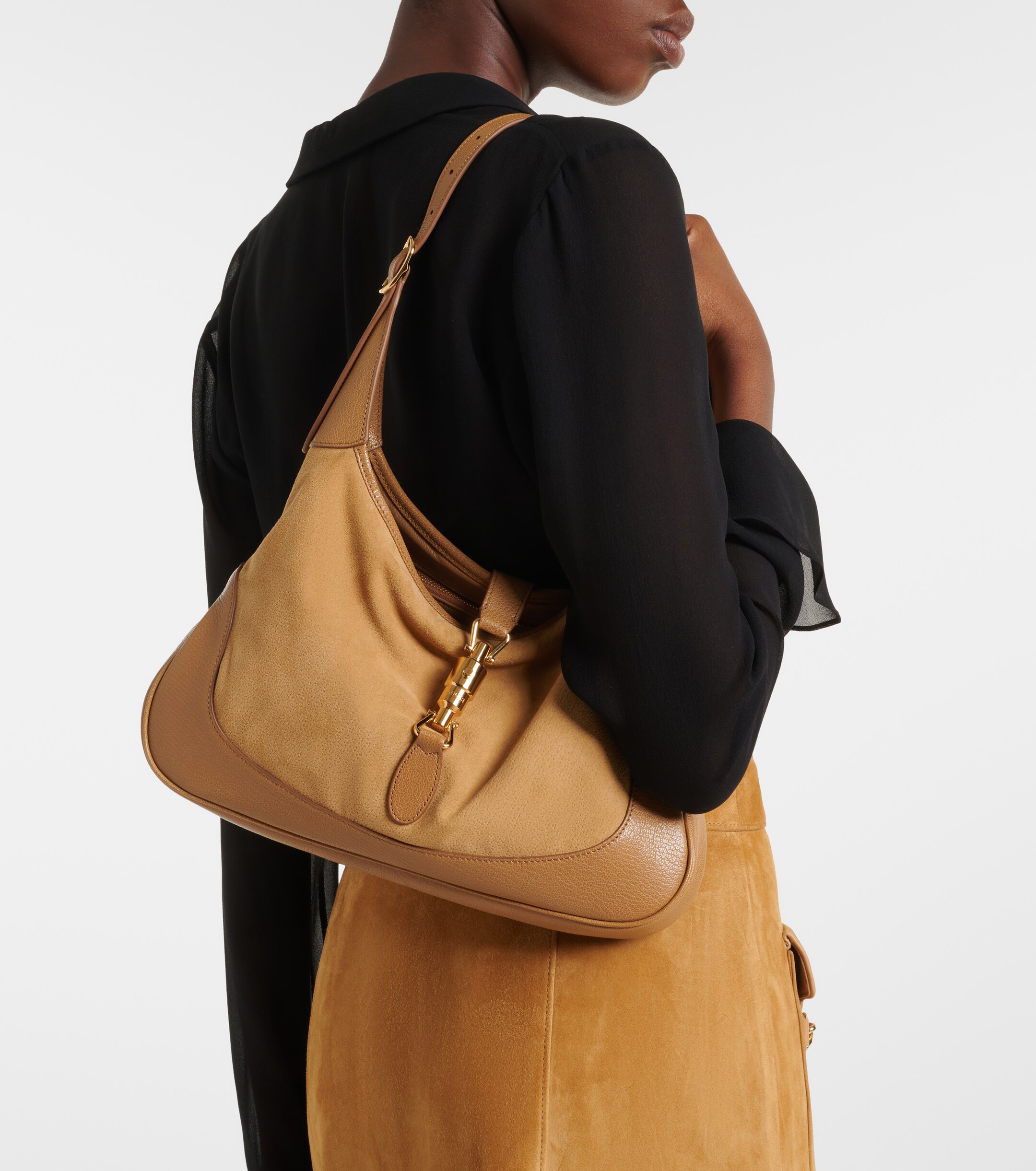 Gucci Gucci Jackie 1961 Medium suede shoulder bag