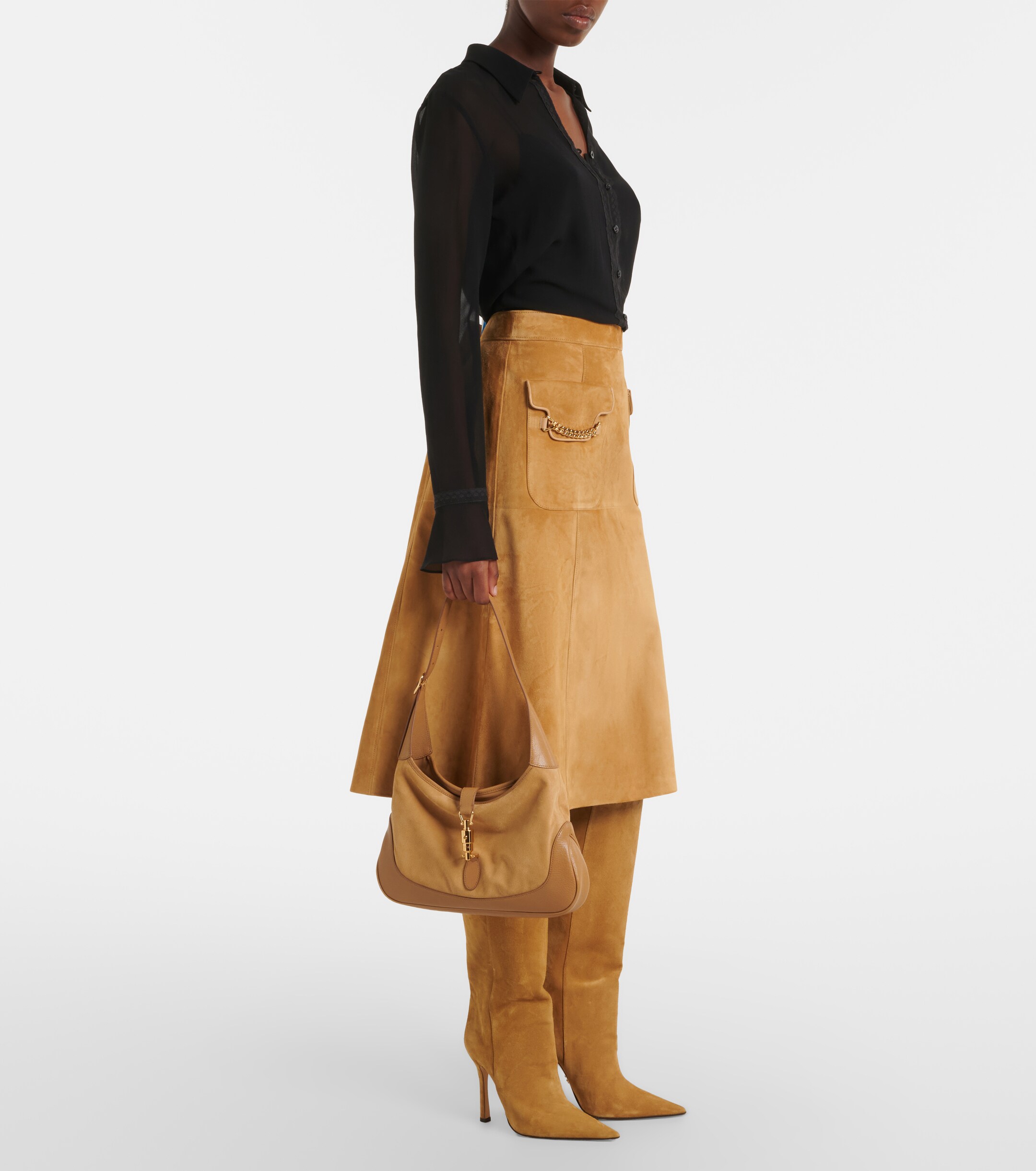 Gucci Gucci Jackie 1961 Medium suede shoulder bag