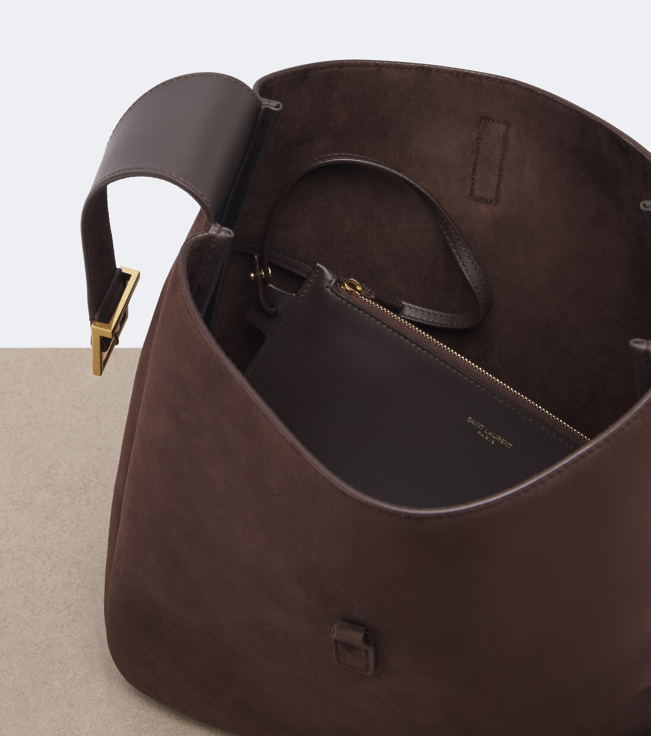 Saint Laurent Le 5 à 7 Supple Large suede shoulder bag