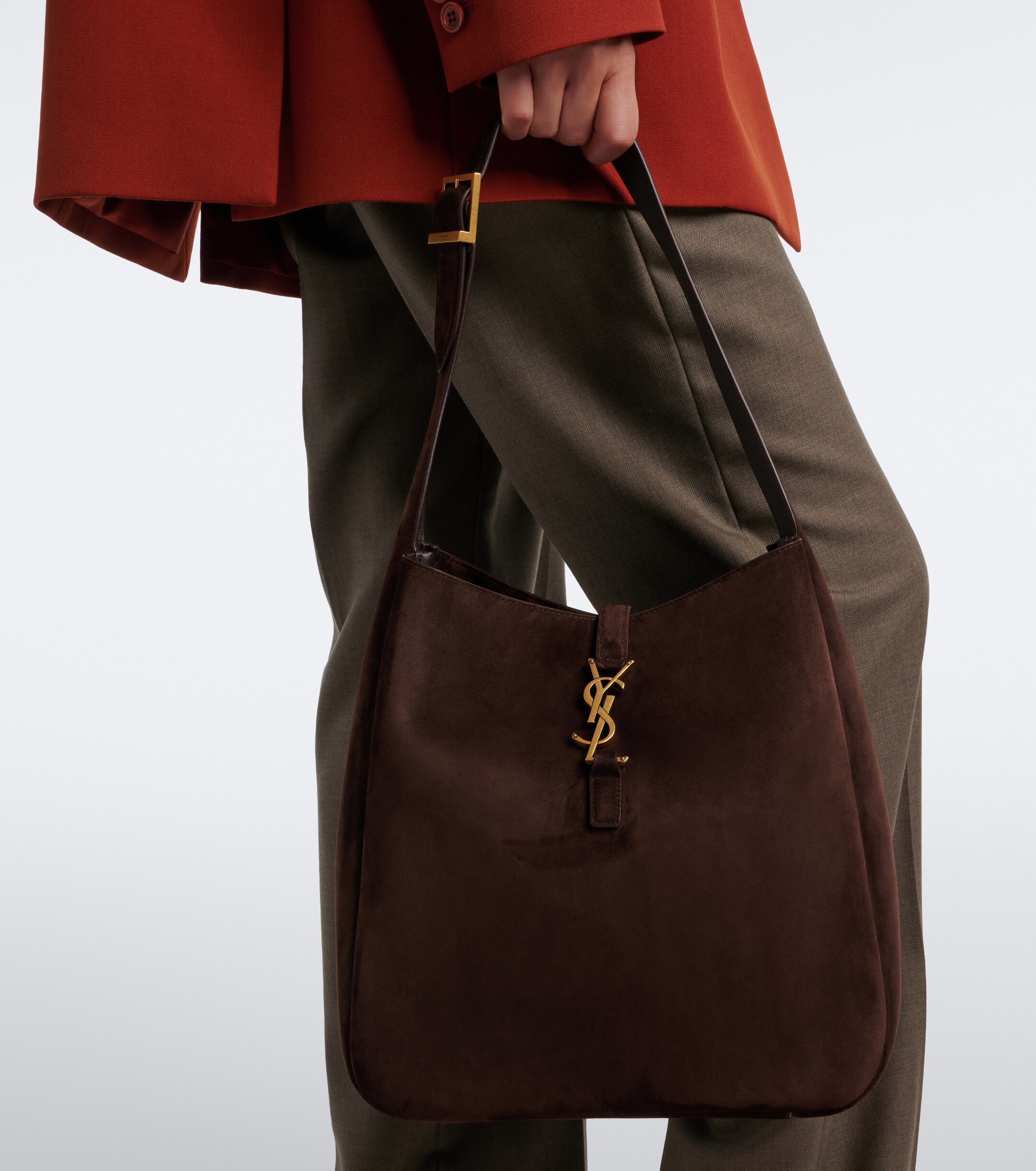 Saint Laurent Le 5 à 7 Supple Large suede shoulder bag