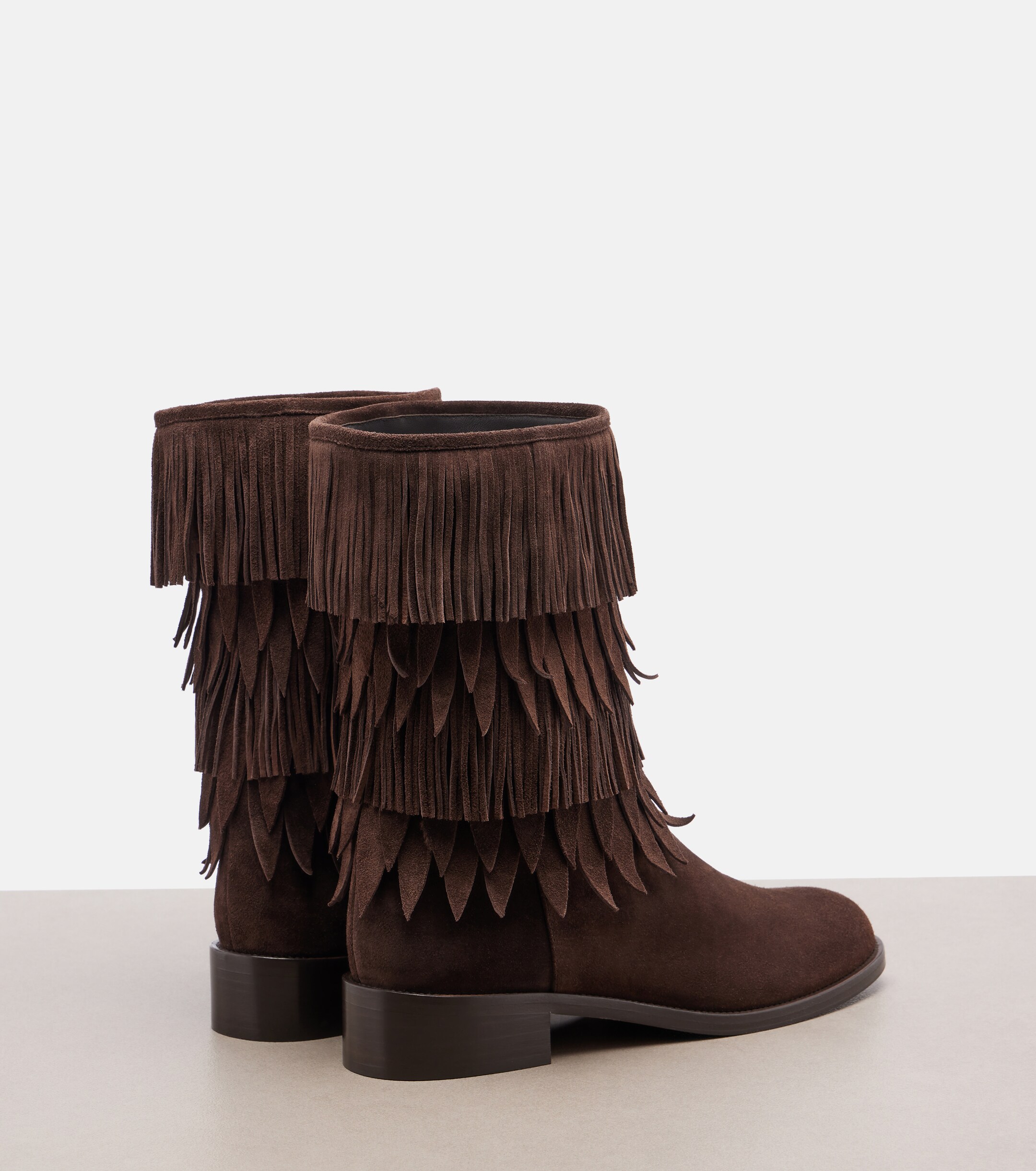 AQUAZZURA Aquazzura Maverick fringed suede mid-calf boots