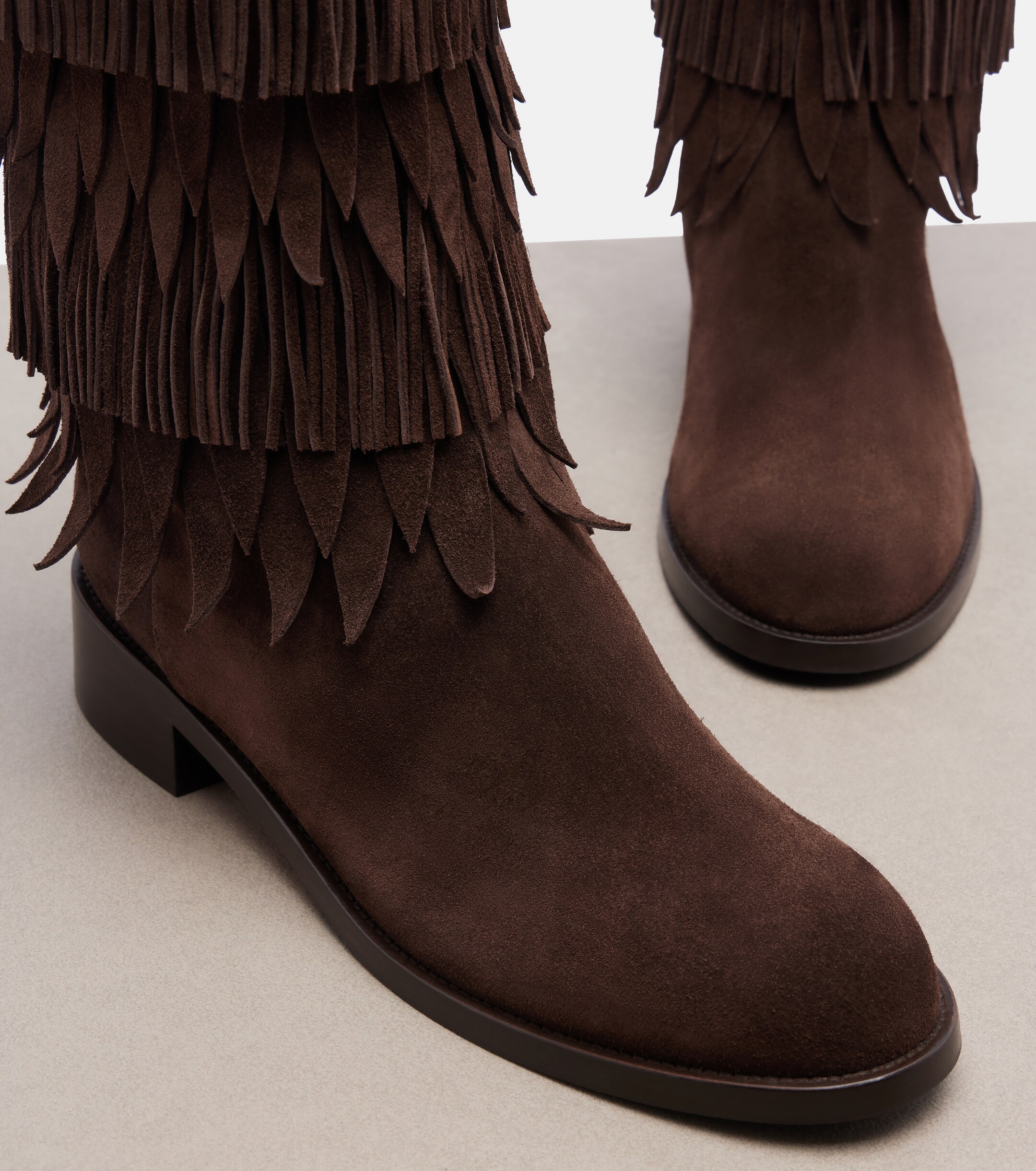 AQUAZZURA Aquazzura Maverick fringed suede mid-calf boots