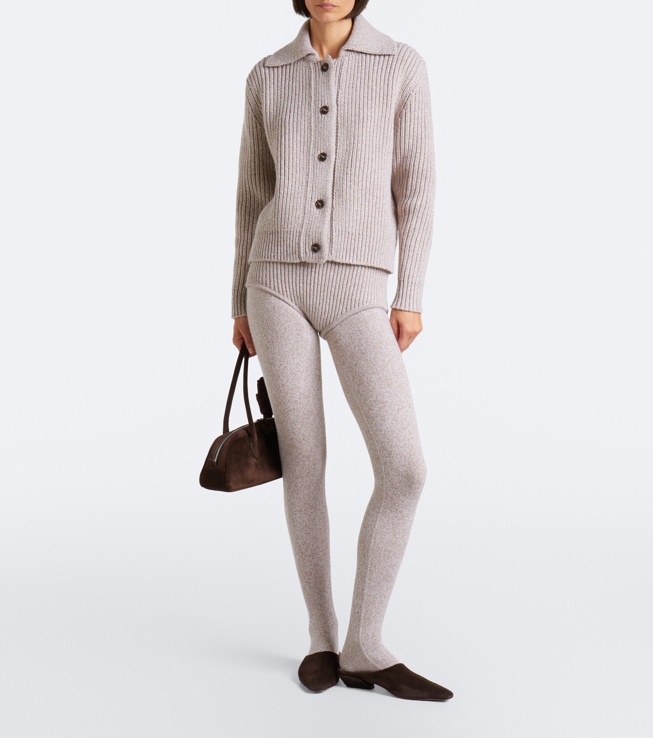 Magda Butrym Magda Butrym Ribbed-knit wool shorts