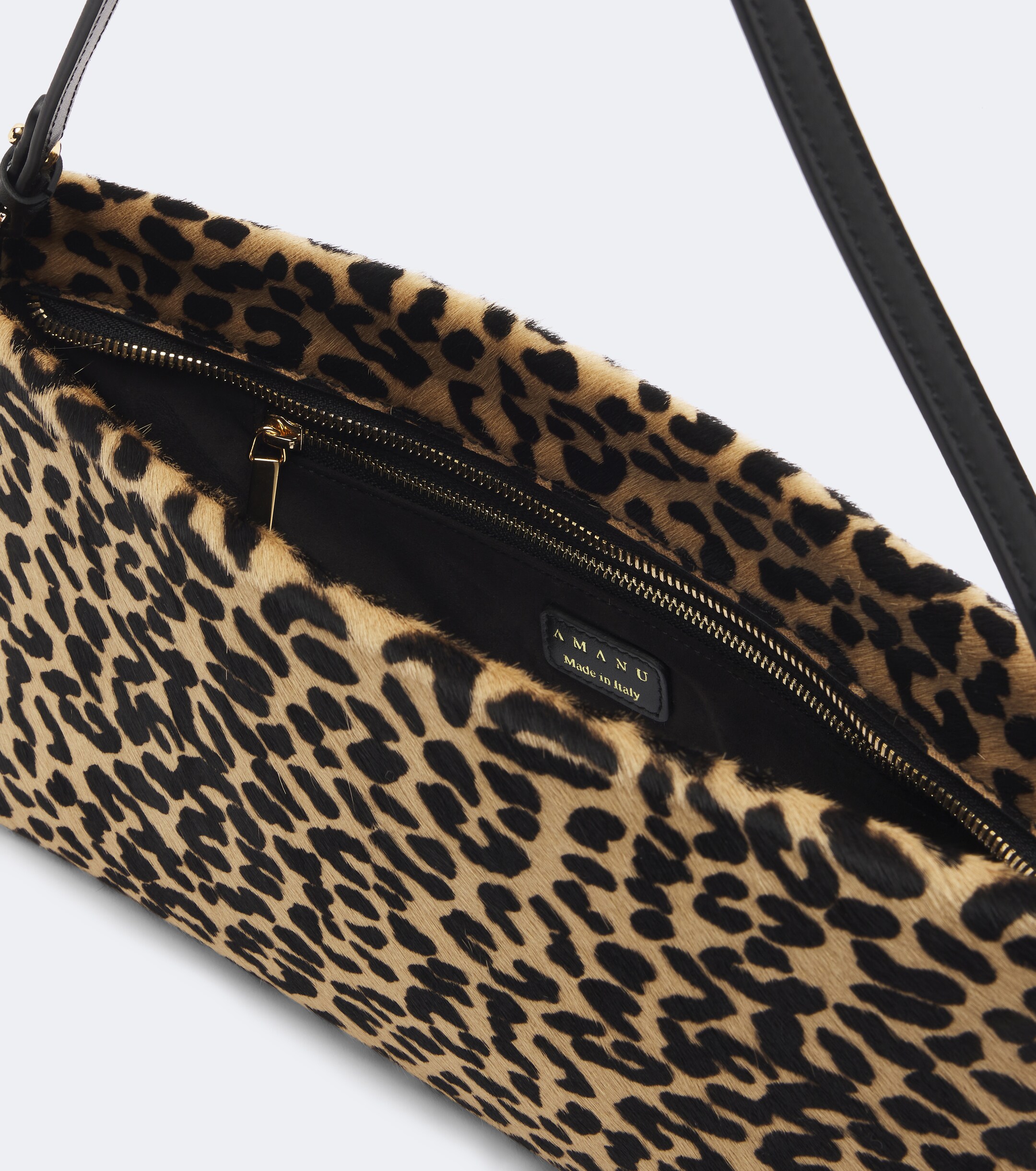 AMANU Amanu Mali leopard-print calf hair clutch