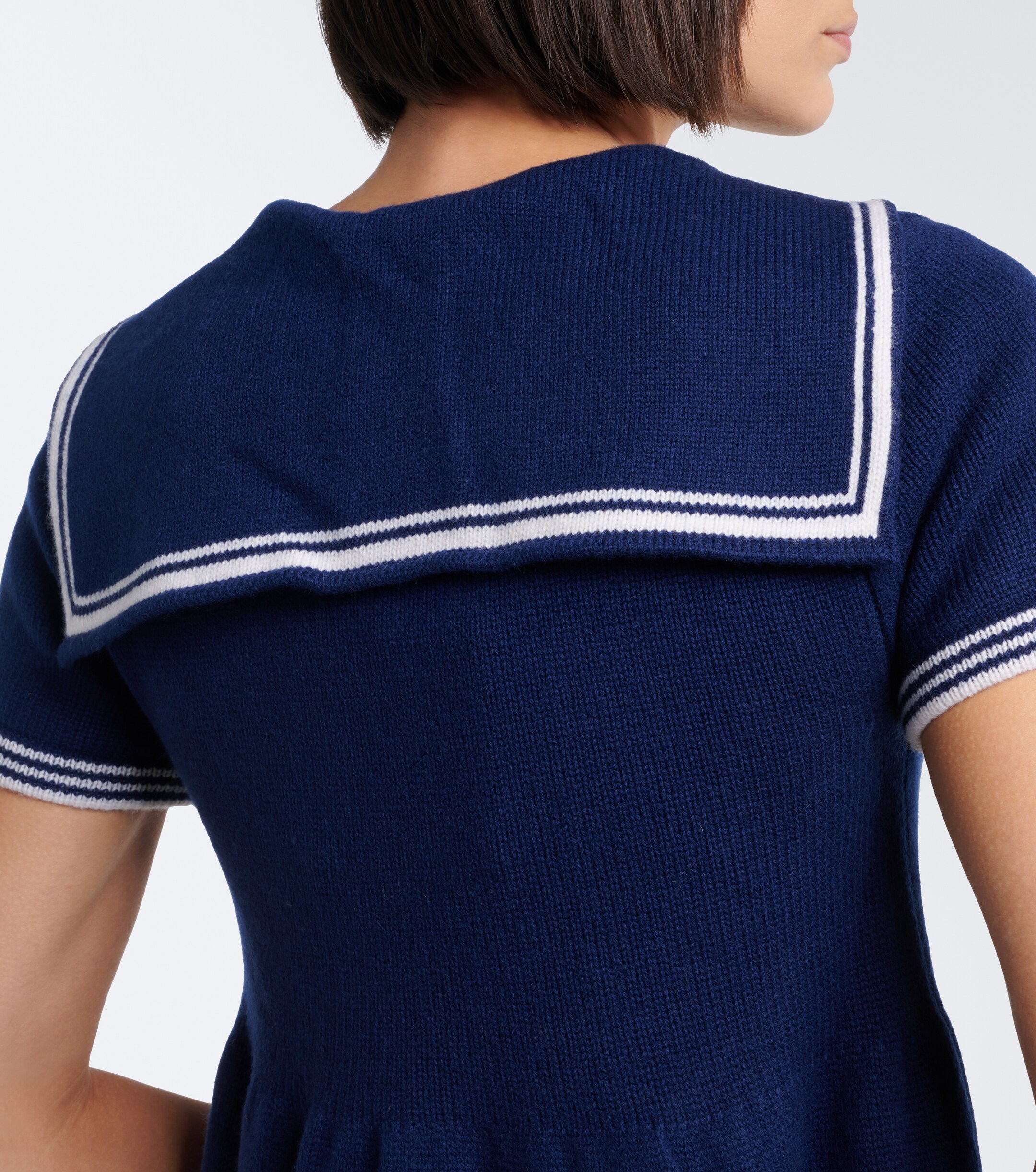 SHUSHU/TONG Shushu/Tong Bow-detail knitted wool minidress