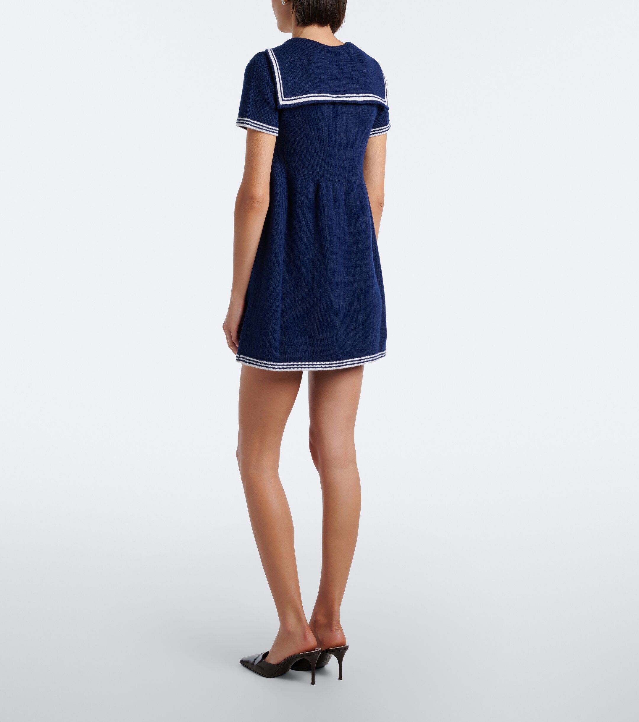 SHUSHU/TONG Shushu/Tong Bow-detail knitted wool minidress