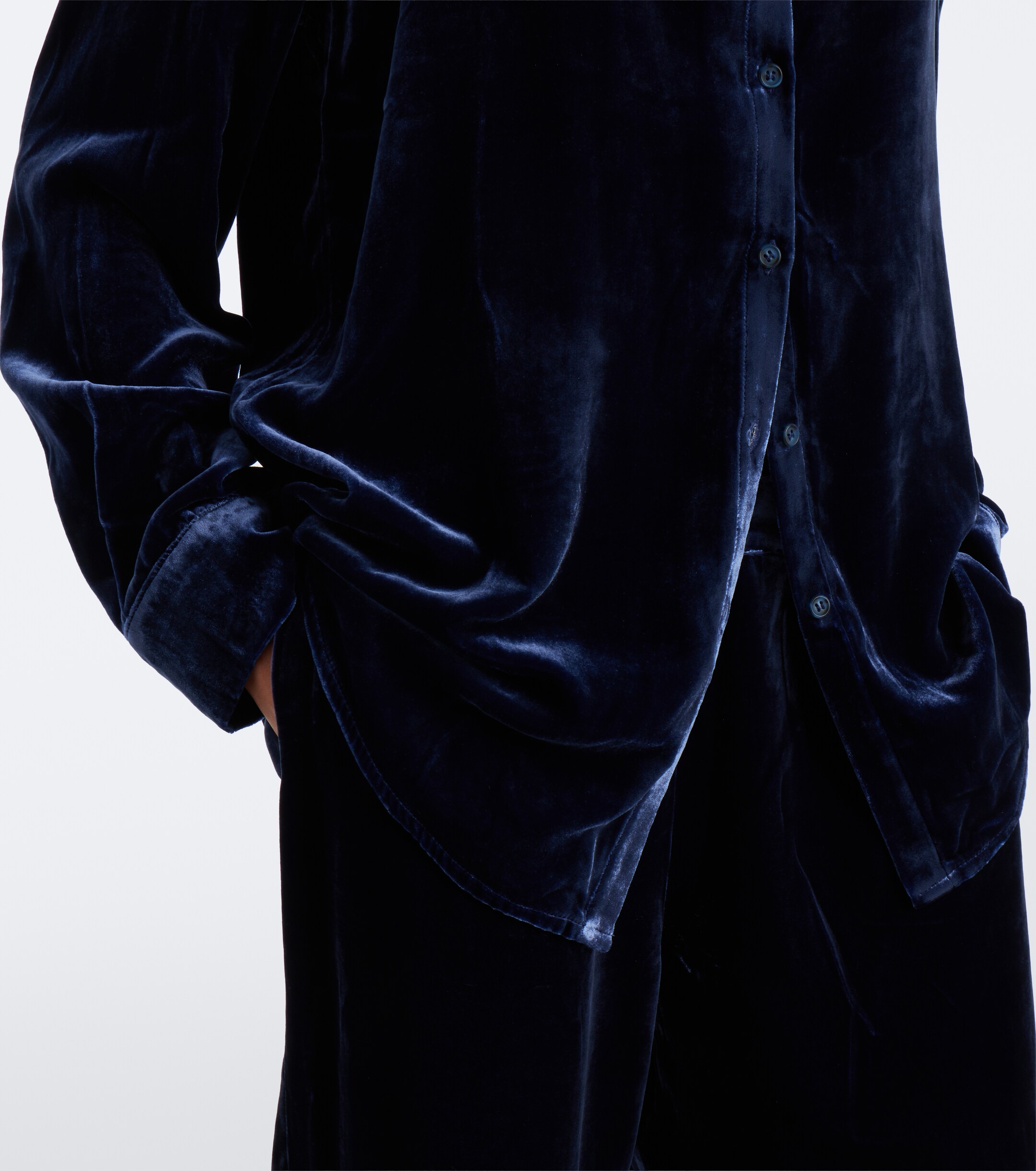 Asceno Asceno London velvet shirt