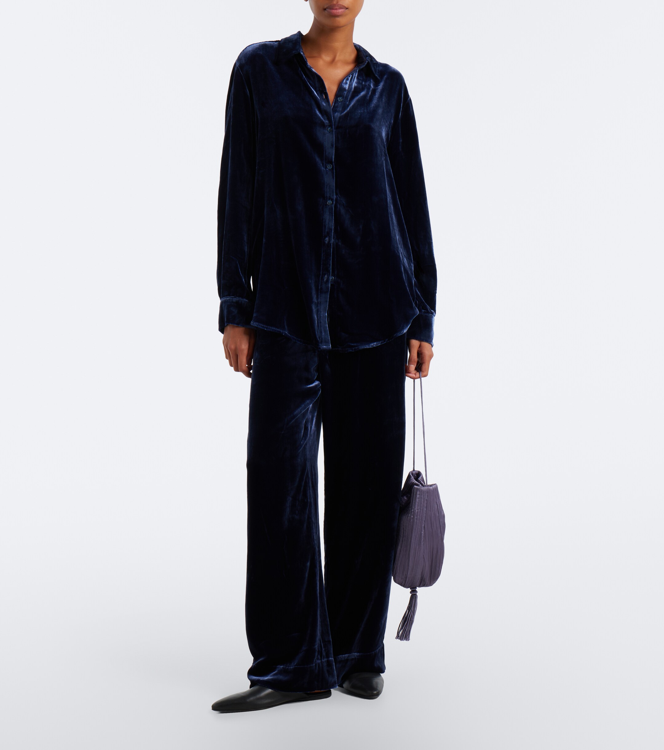 Asceno Asceno London velvet shirt