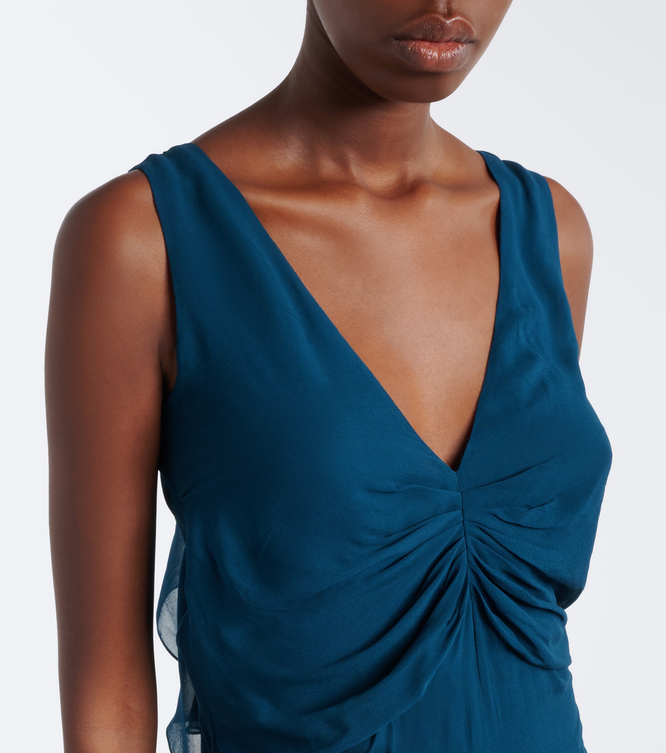 Jacques Wei Jacques Wei Pleated chiffon jumpsuit