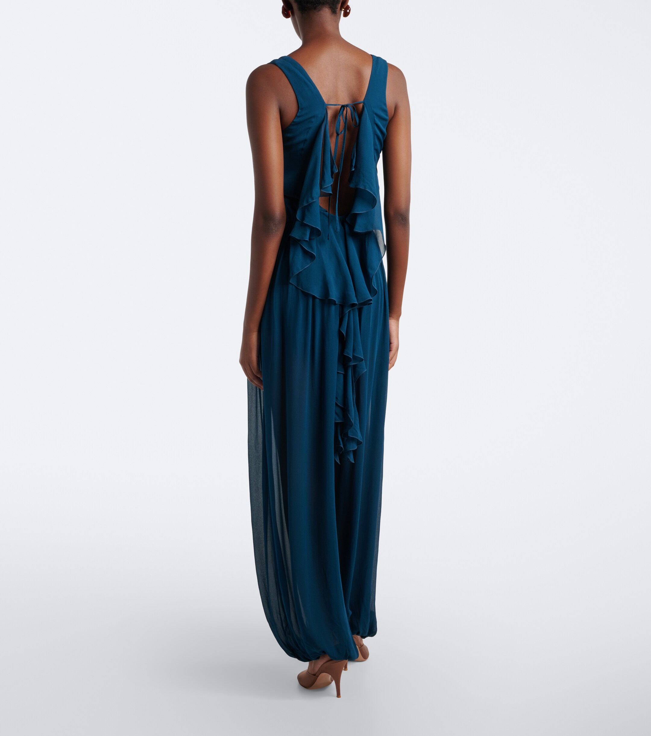 Jacques Wei Jacques Wei Pleated chiffon jumpsuit