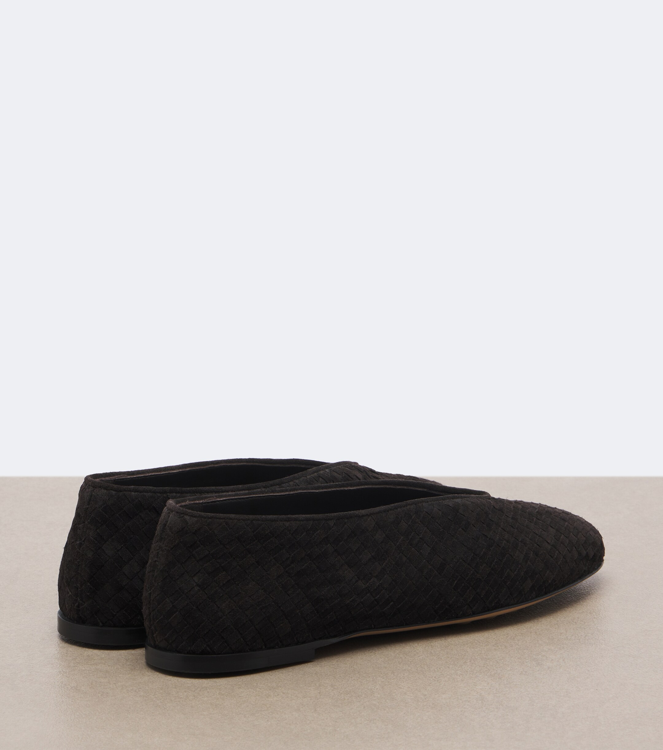 Bottega Veneta Bottega Veneta Intrecciato suede ballet flats