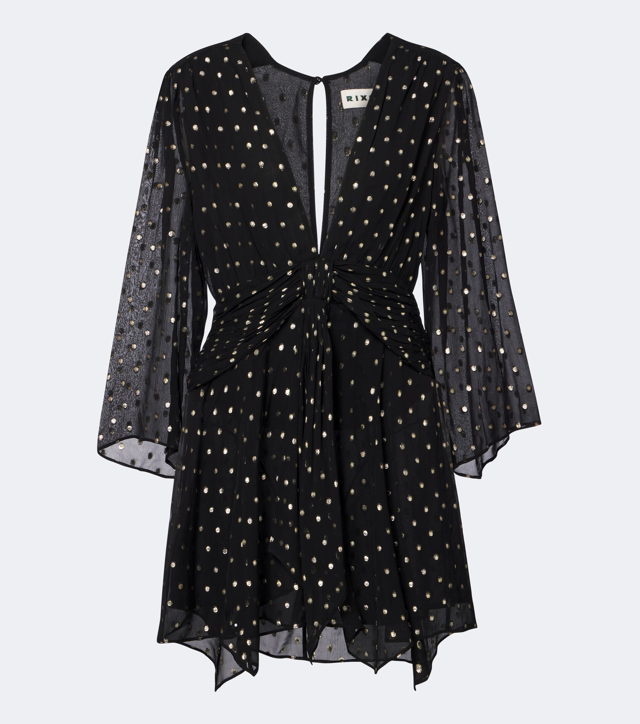 RIXO Rixo Clove polka-dot chiffon minidress