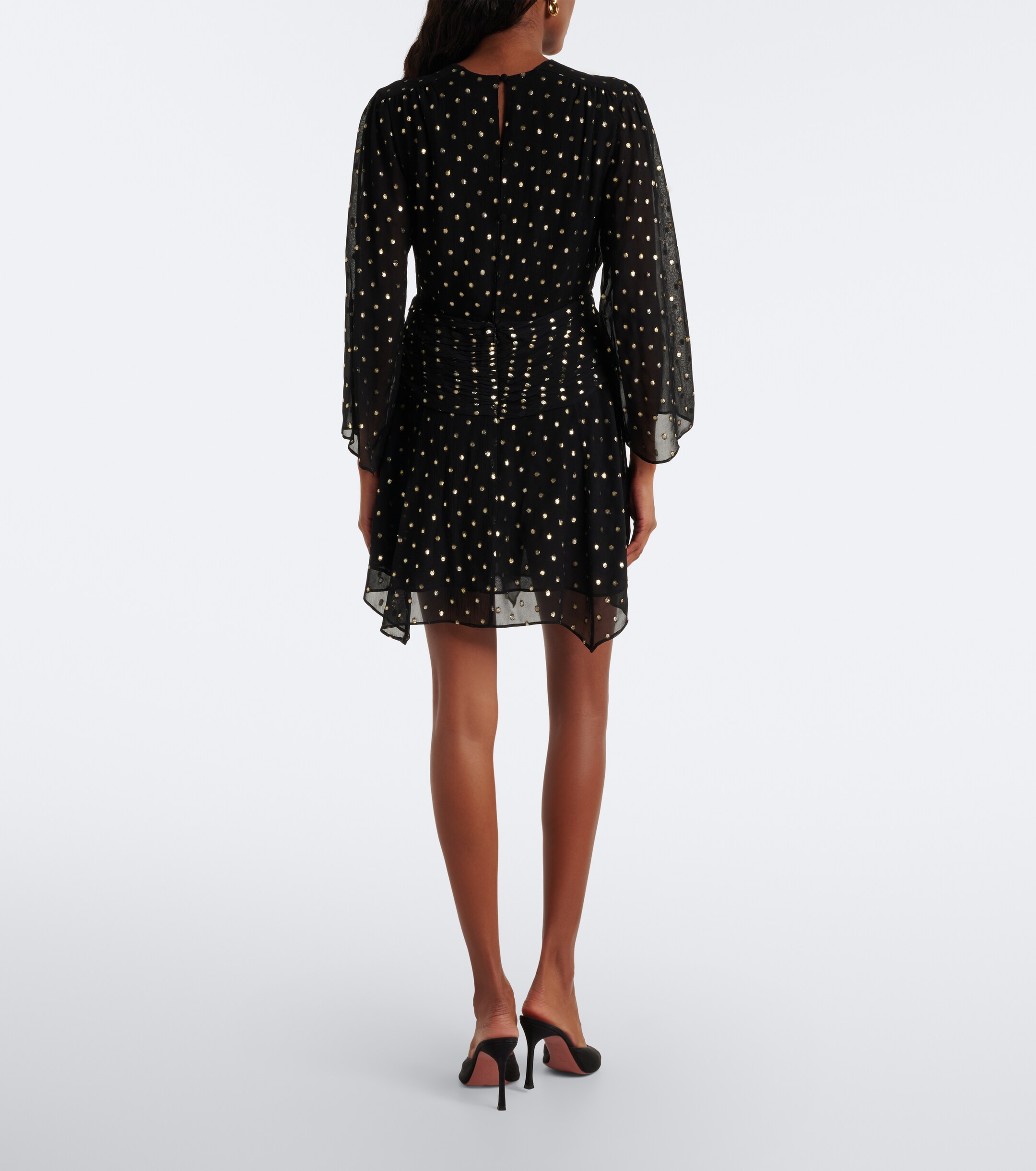 RIXO Rixo Clove polka-dot chiffon minidress