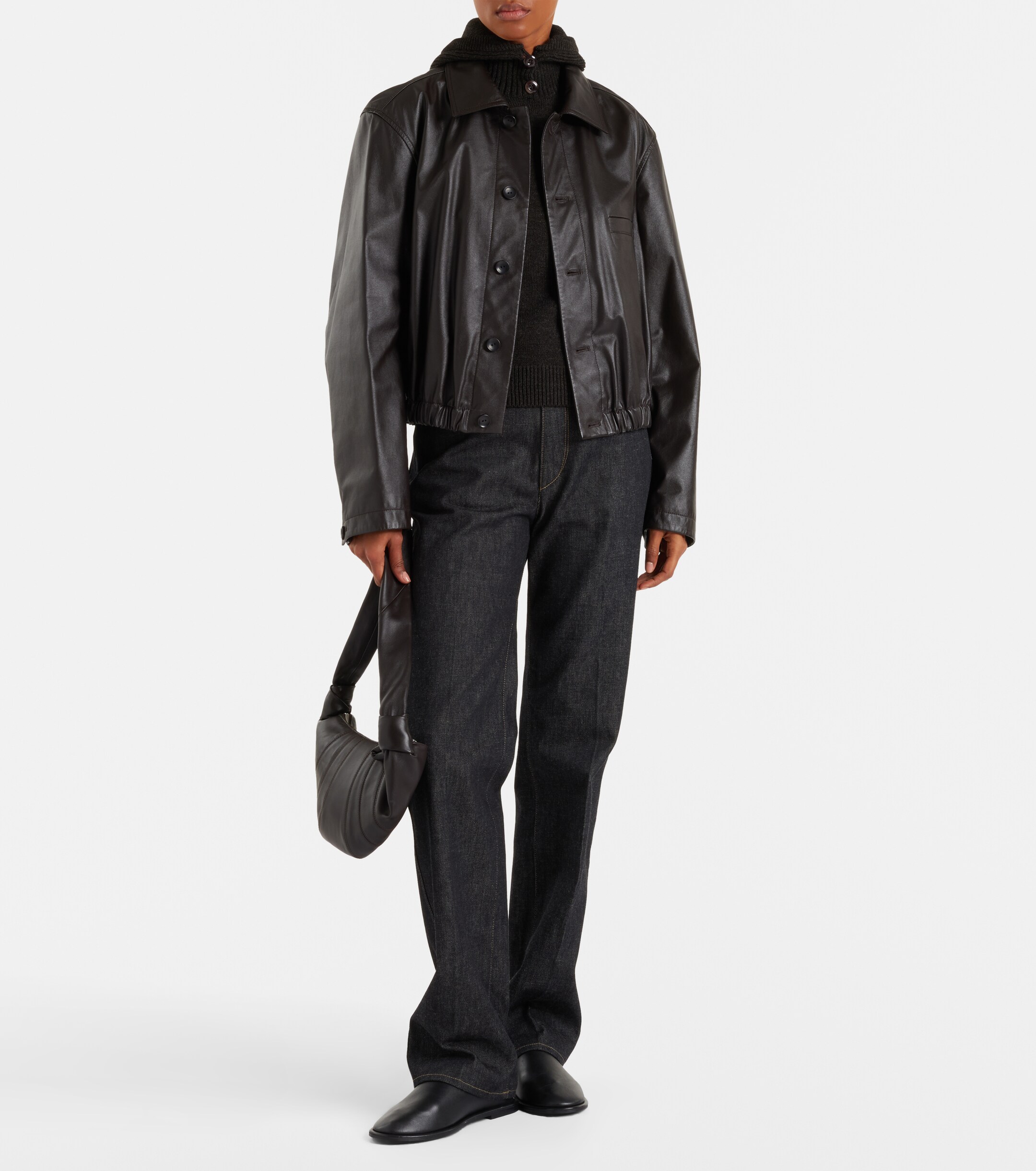 Lemaire Croissant Small leather shoulder bag