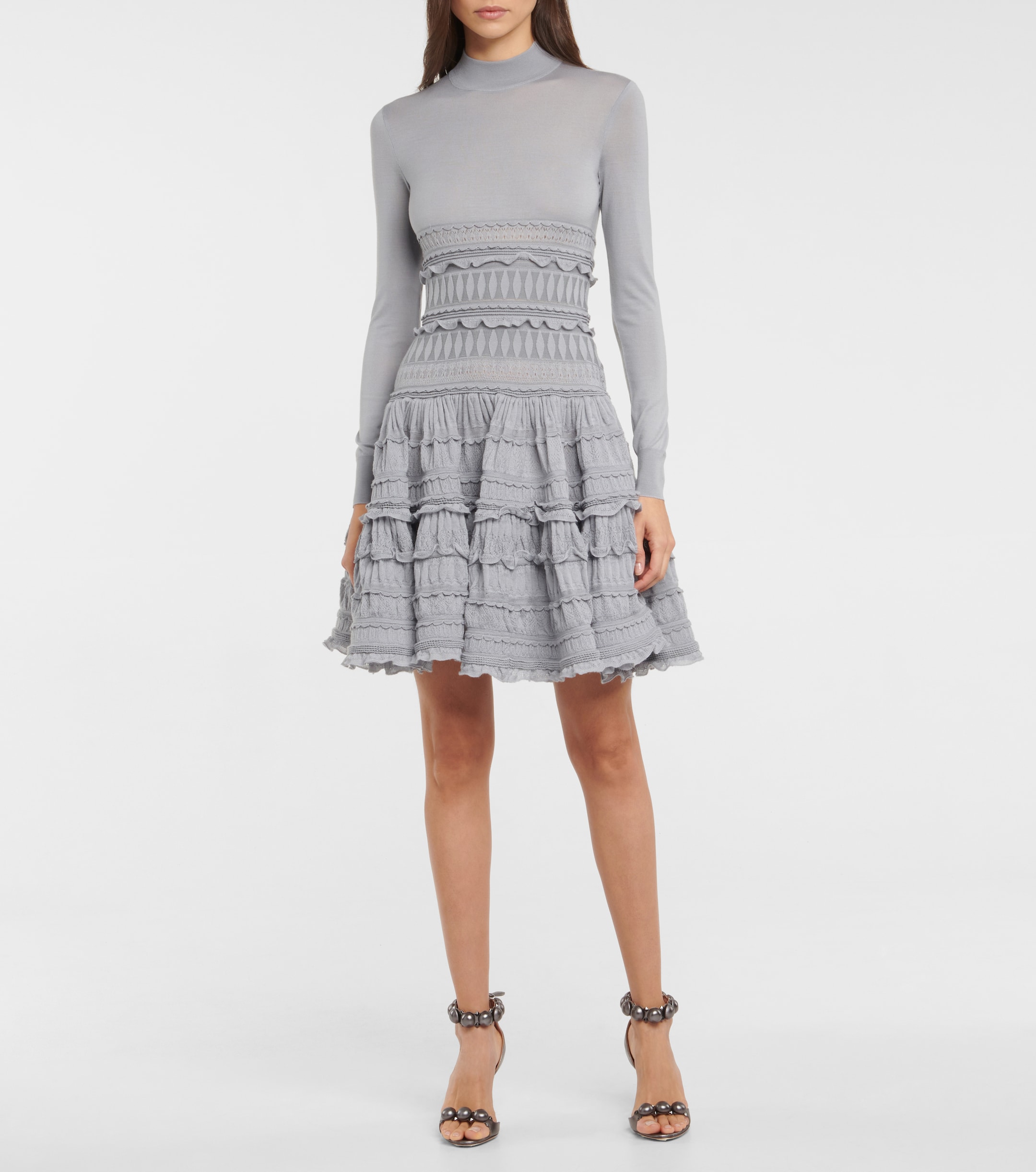 Alaïa Lace wool-blend dress