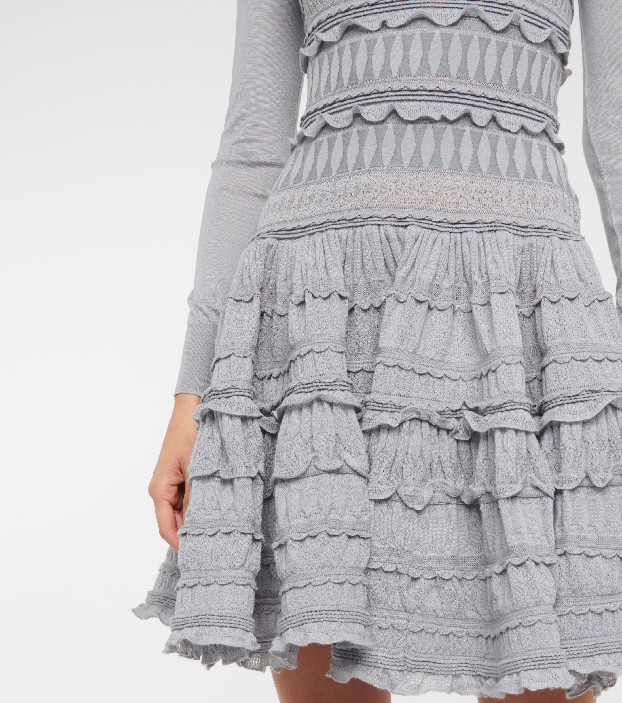 Alaïa Lace wool-blend dress